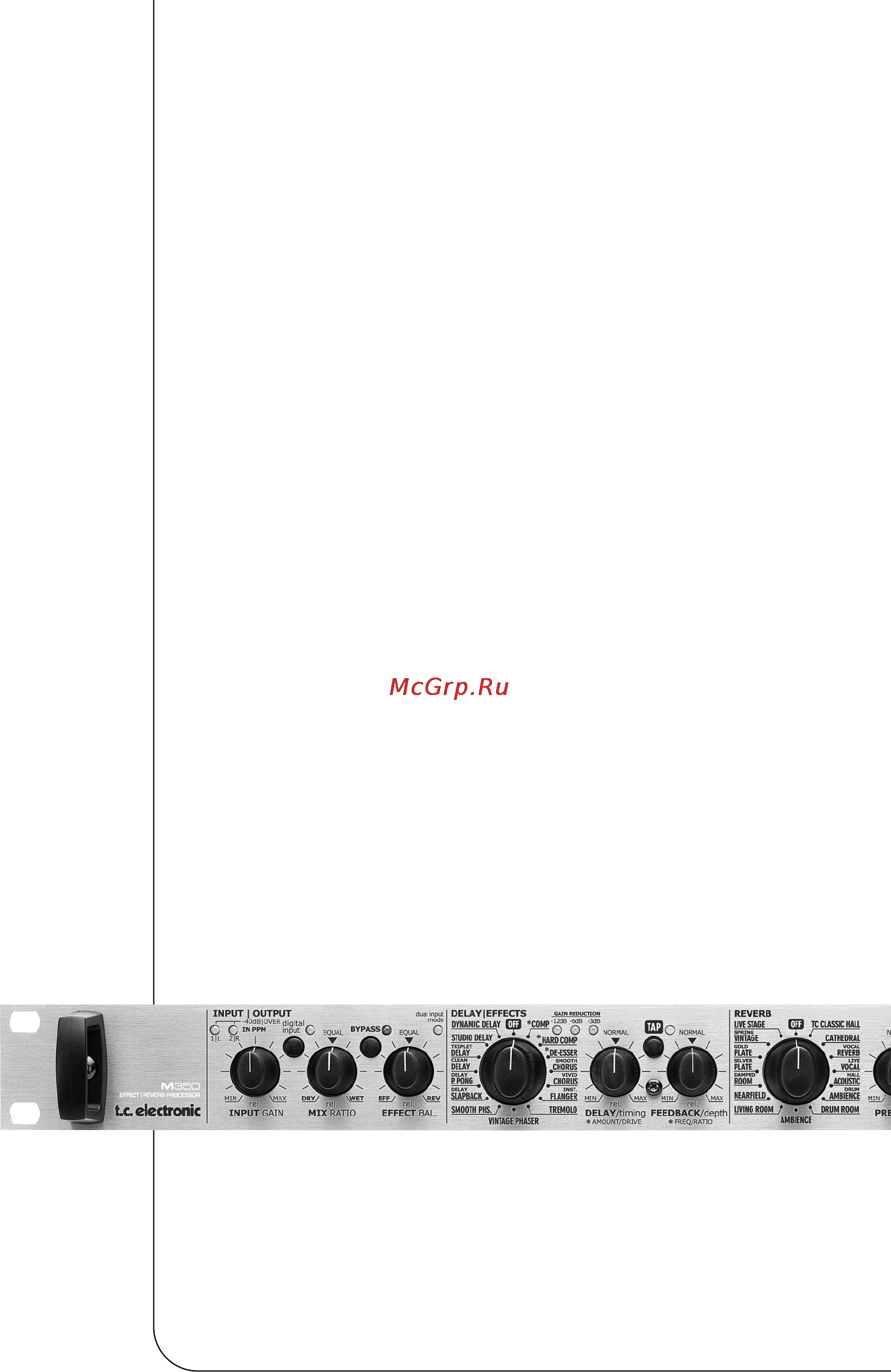 Tc Electronic M350 Инструкция по эксплуатации онлайн