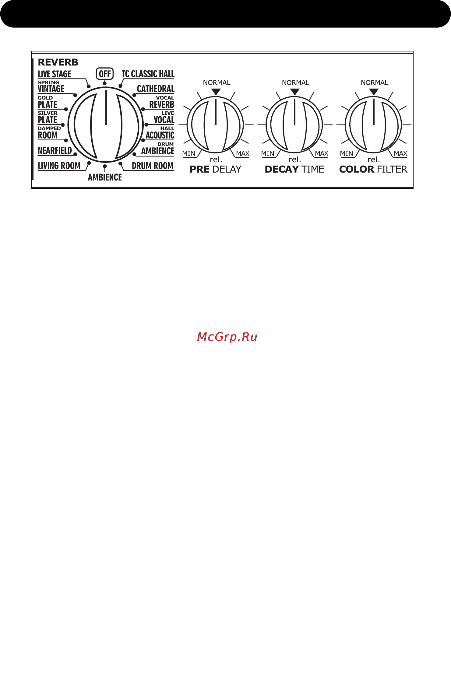 Tc Electronic M350 [22/34] Reverb engine