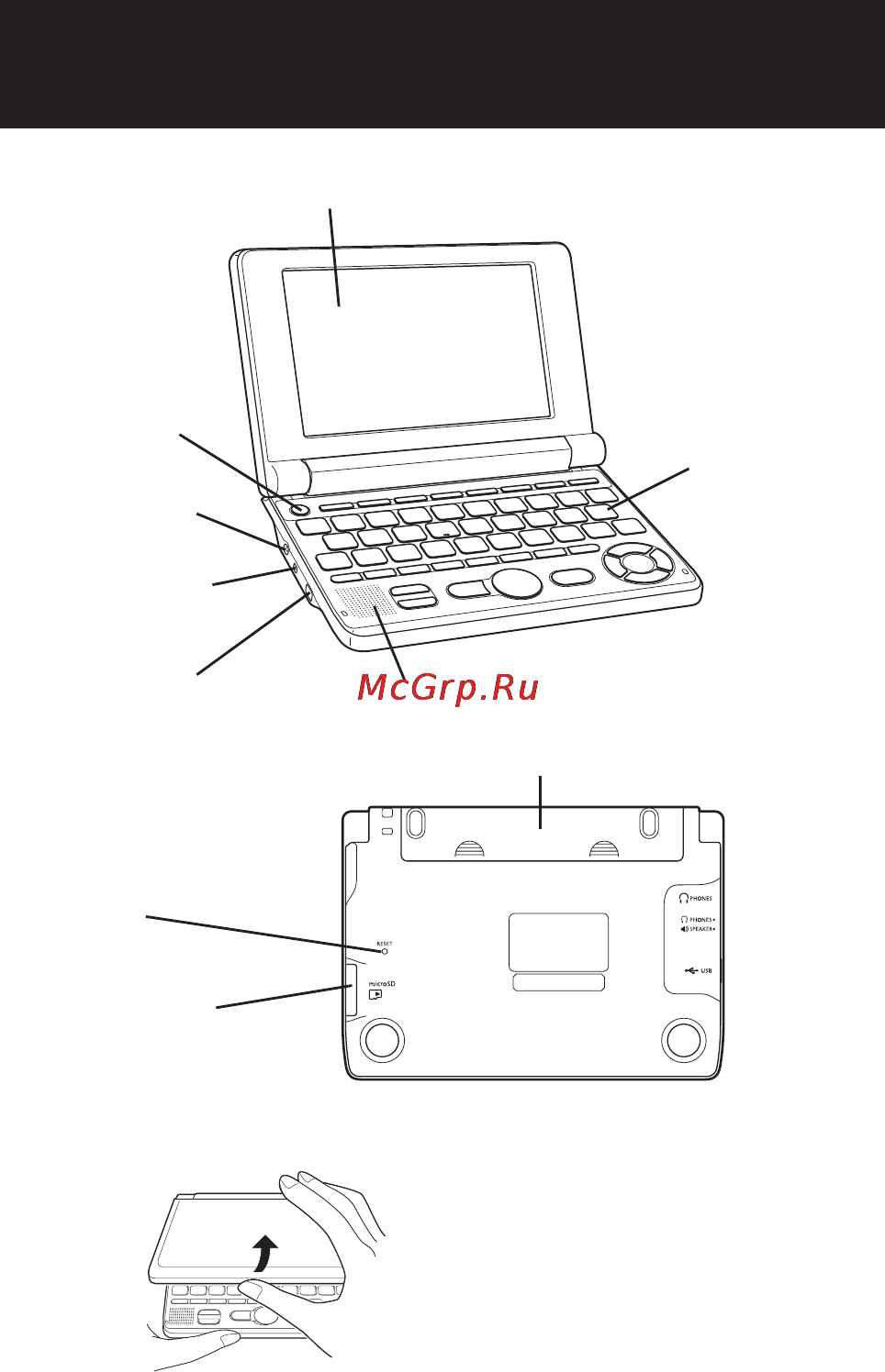 Casio EW-R3000C [21/155] Названия деталей