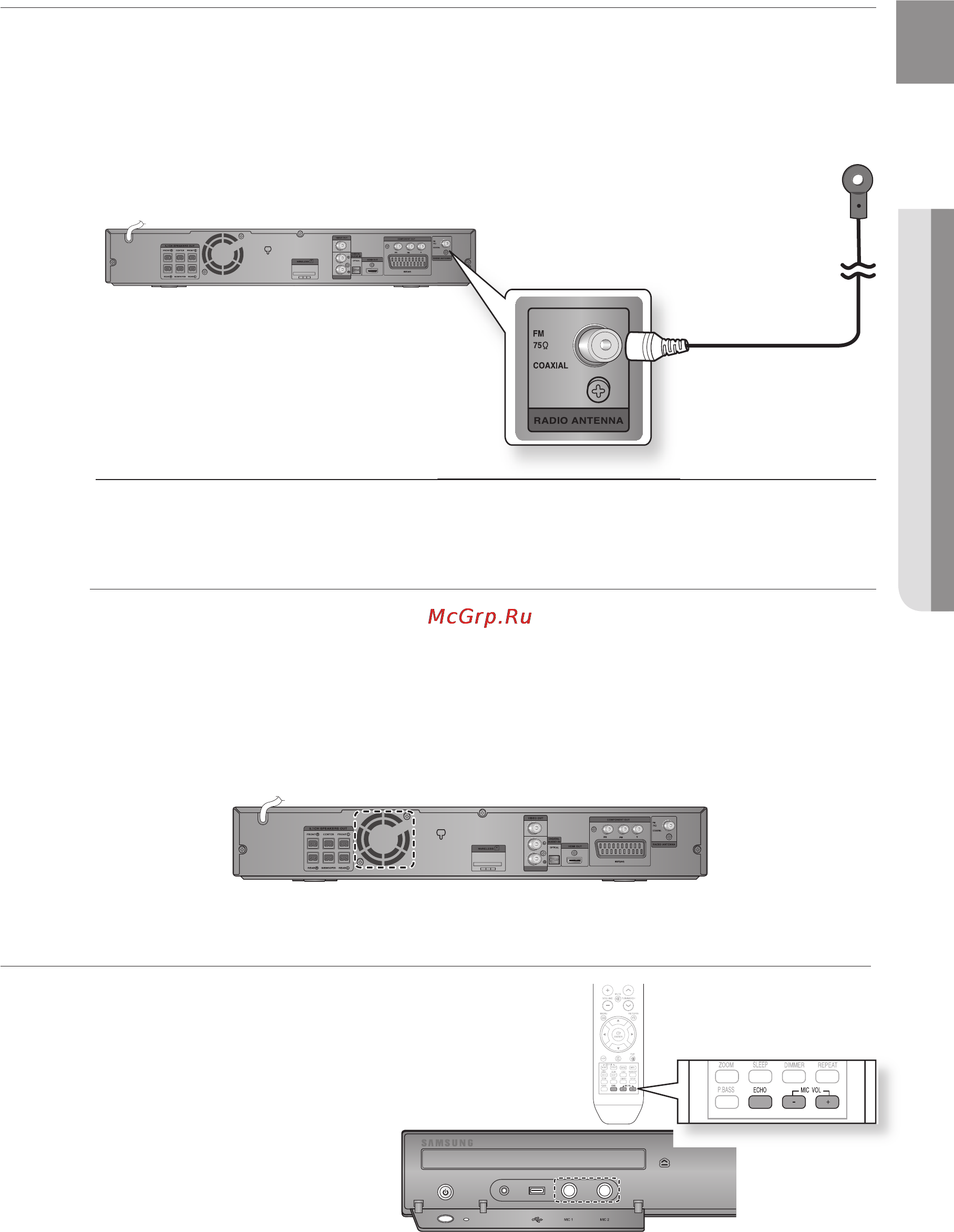 Samsung HT-TZ212 [31/75] Подключение микрофона