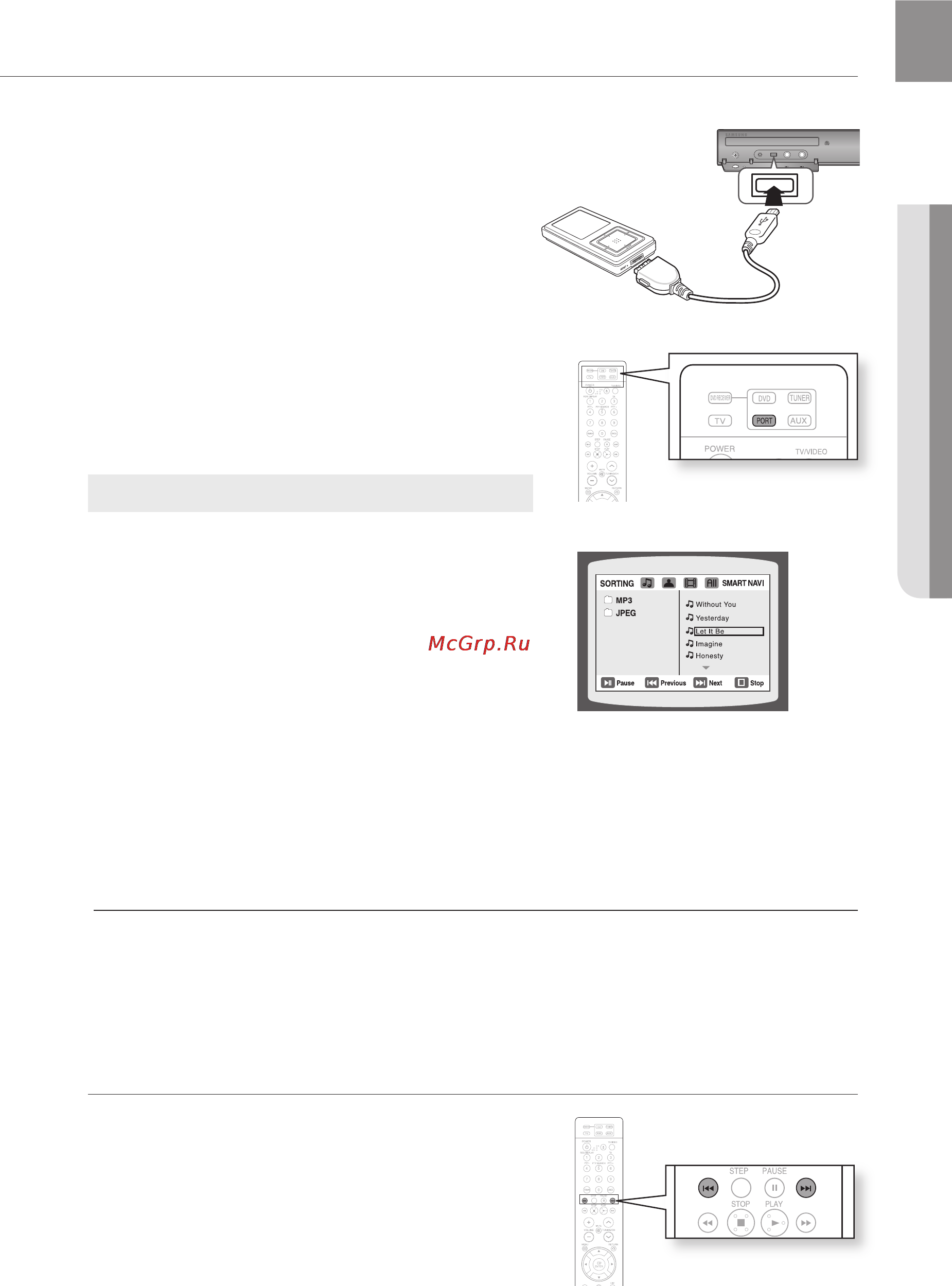 Samsung HT-TZ215 [49/75] Функции usb хоста