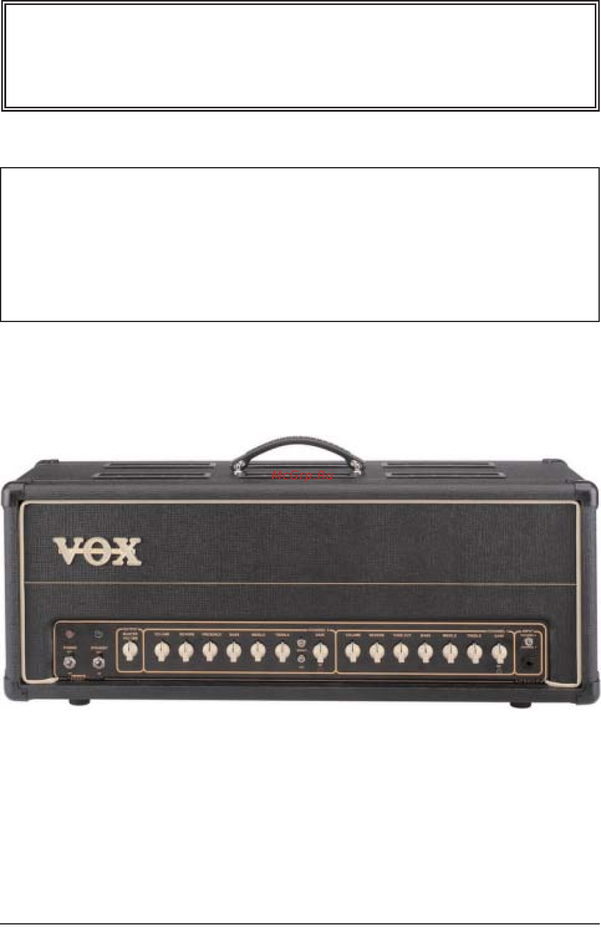 Vox AC50CPH Инструкция по эксплуатации онлайн