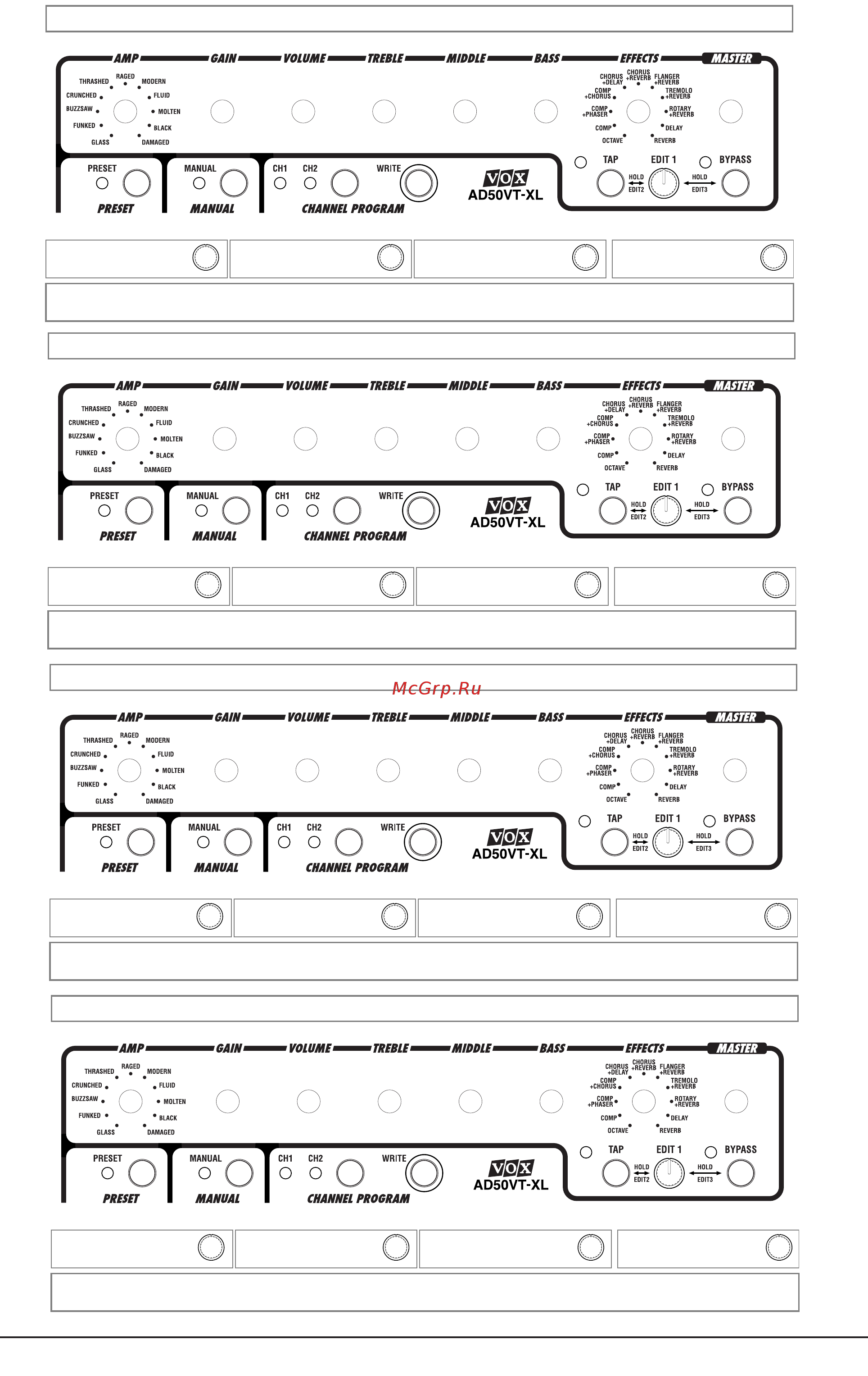 Vox AD30VT-XL [24/24] Adi 5 30 50 1oovt xl руководство пользователя