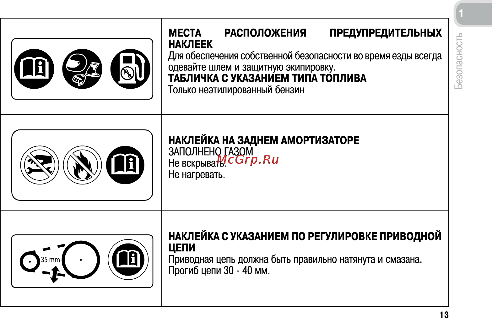 Honda CB600FA (2011) [22/170] Наклейка с указанием по регулировке приводной цепи