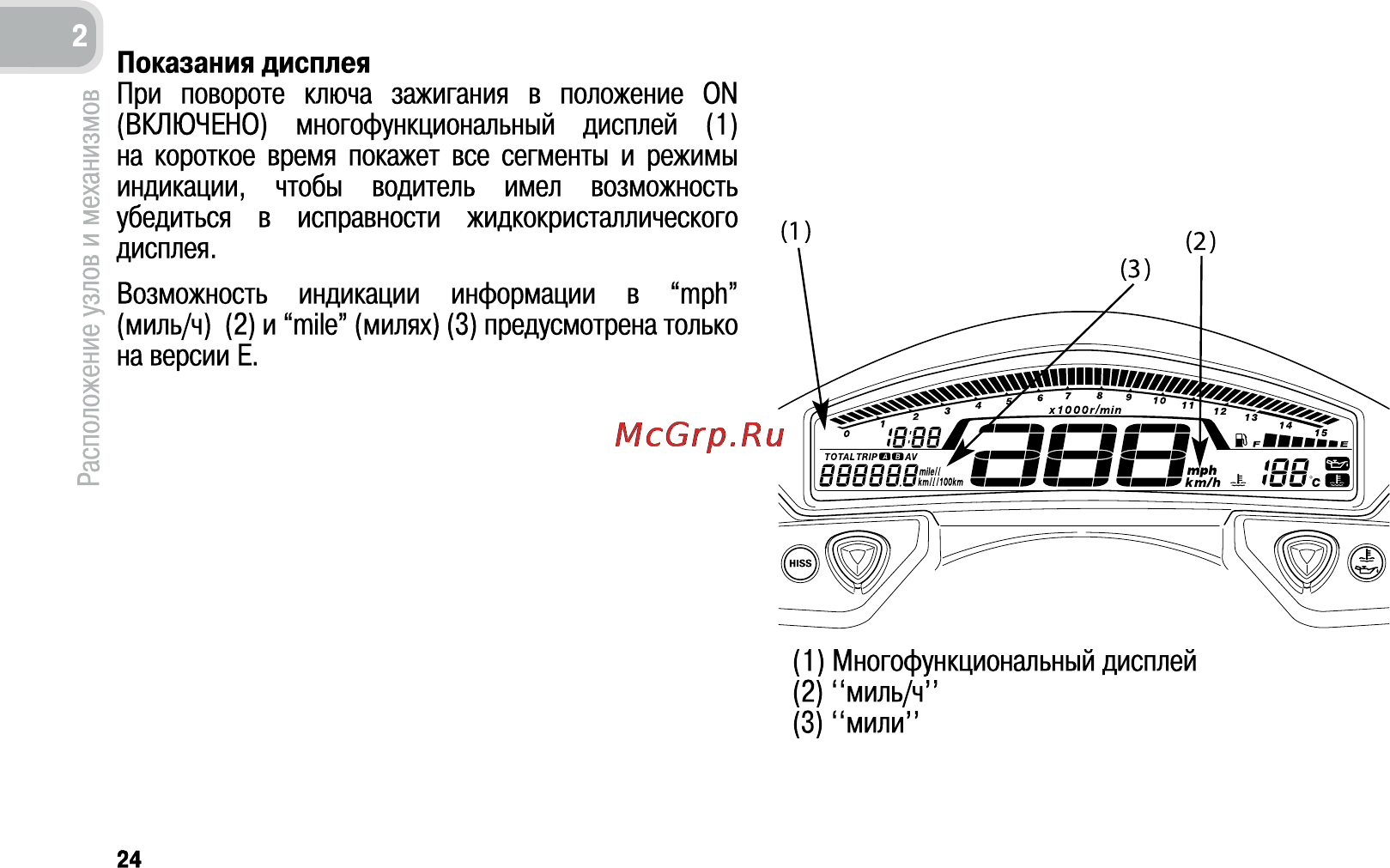 Honda CB600F (2011) [33/170] Показания дисплея