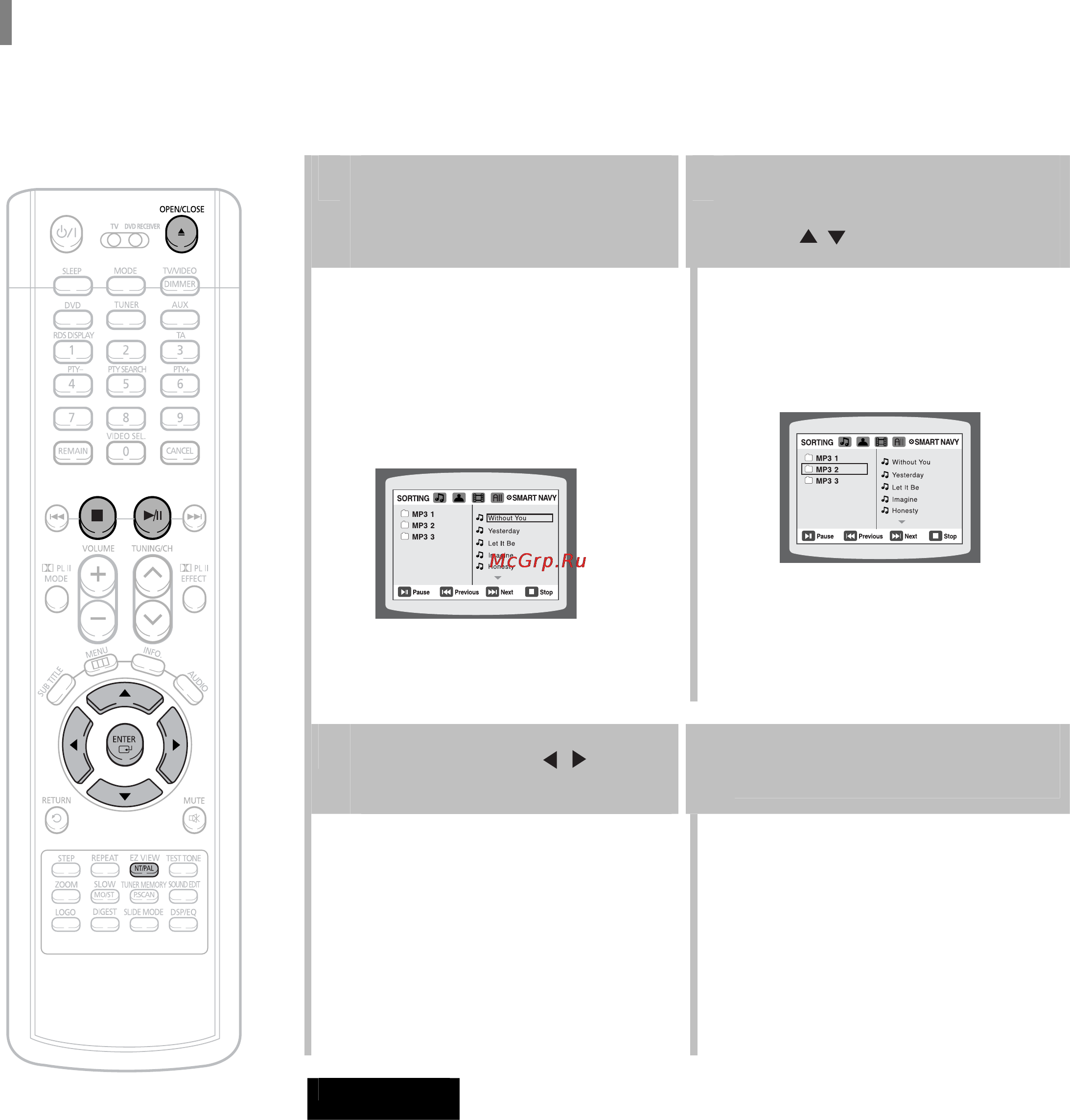 Samsung HT-TP33K [23/78] Воспроизведение диска mp3 cd