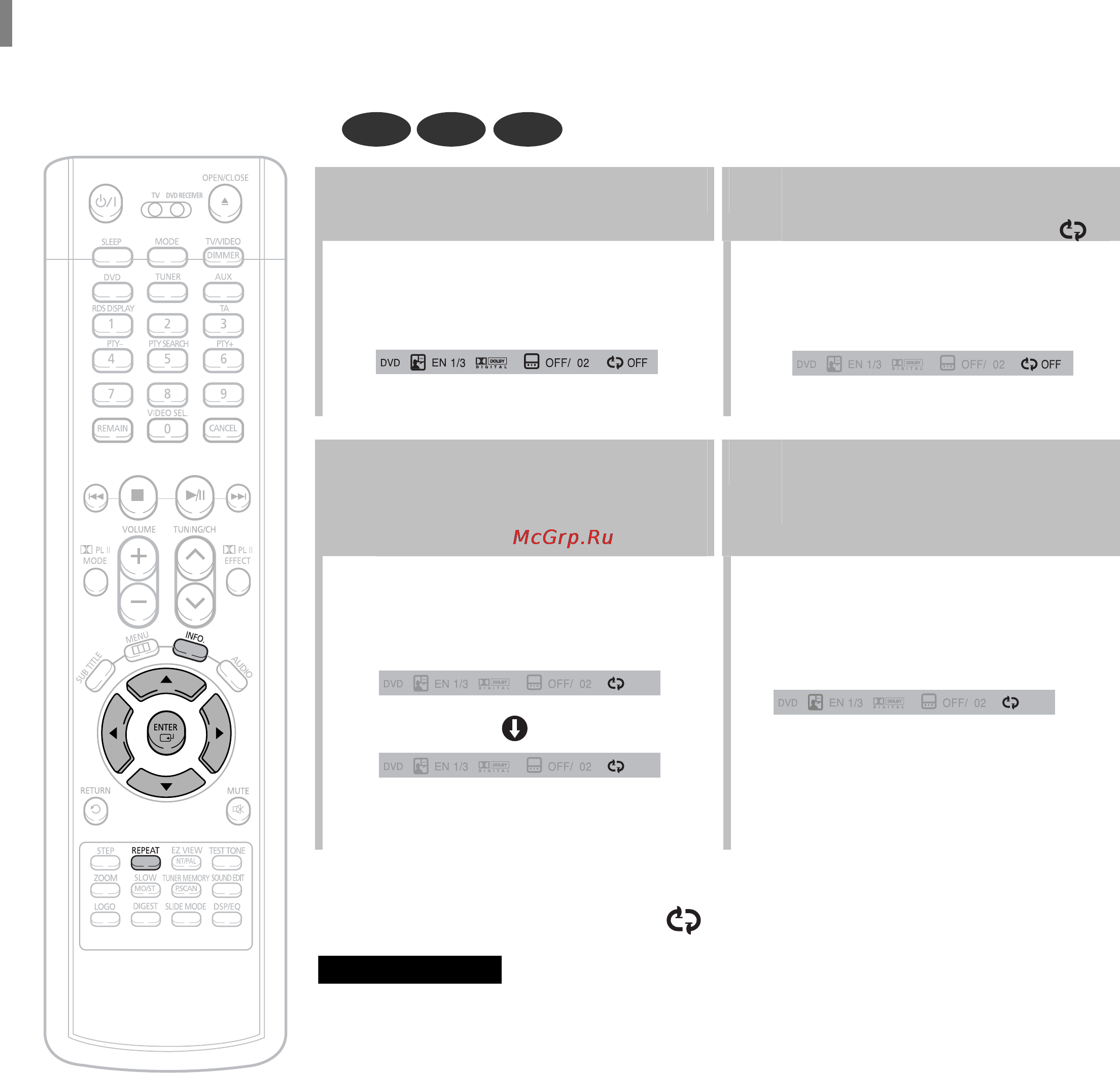 Samsung HT-TP33K [33/78] Повтор фрагмента между точками a b