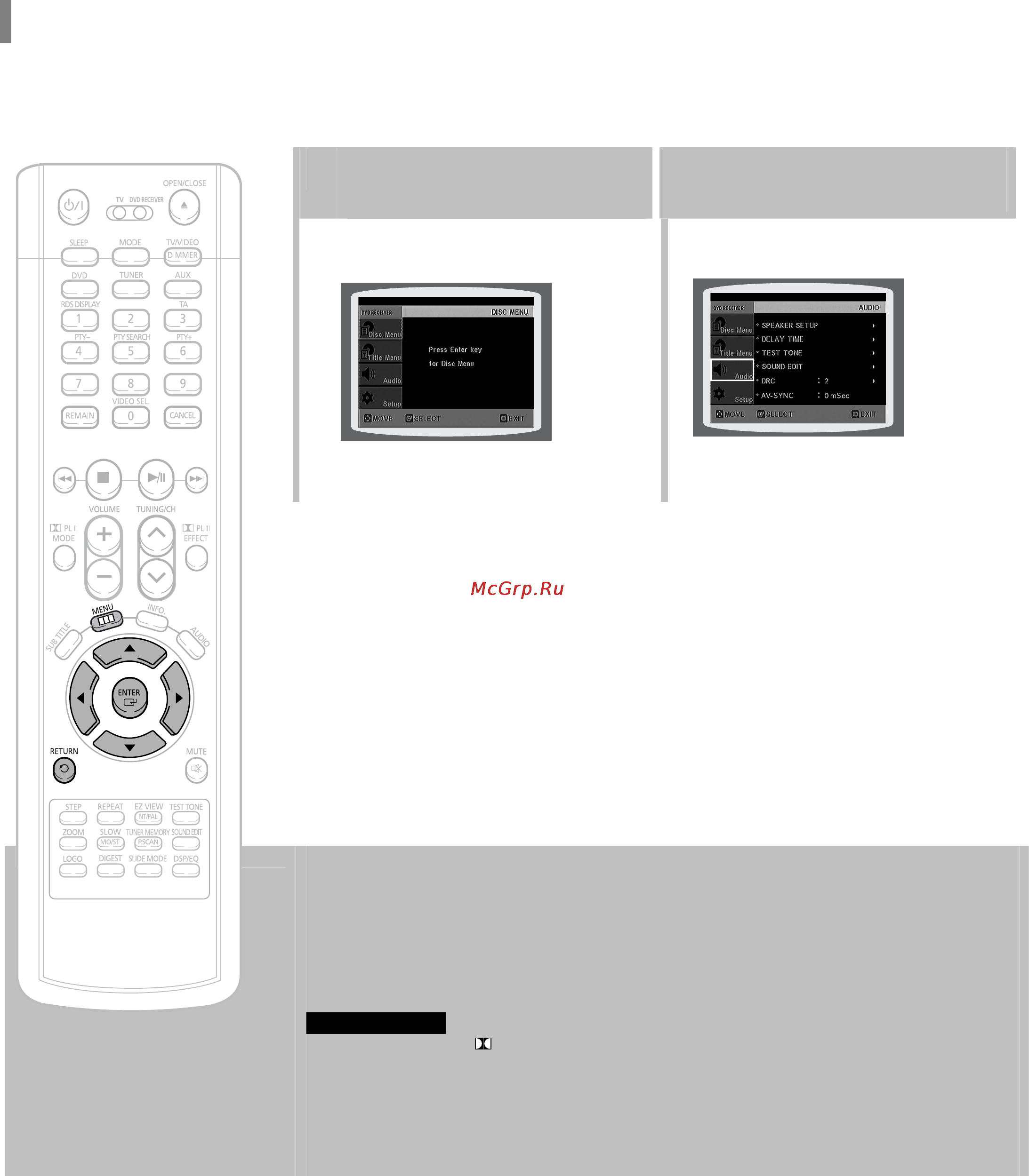 Samsung HT-TP33K [50/78] Установка времени задержки