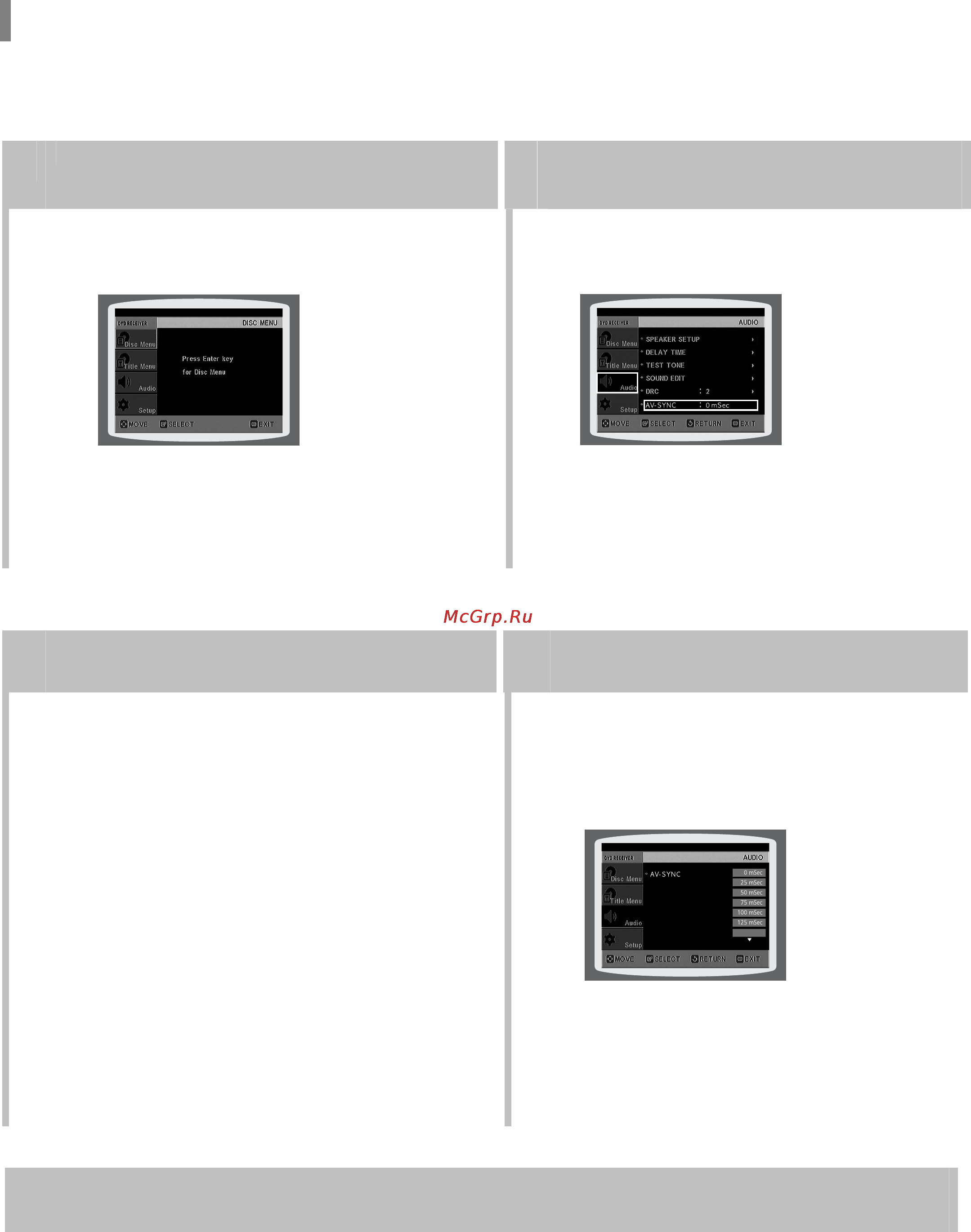 Samsung HT-TP33K [56/78] Настройка функции av sync