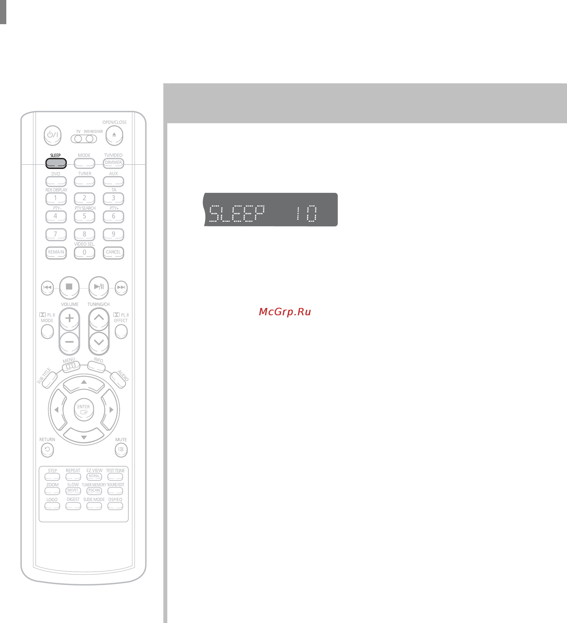 Samsung HT-TP33K [64/78] Таймер сон