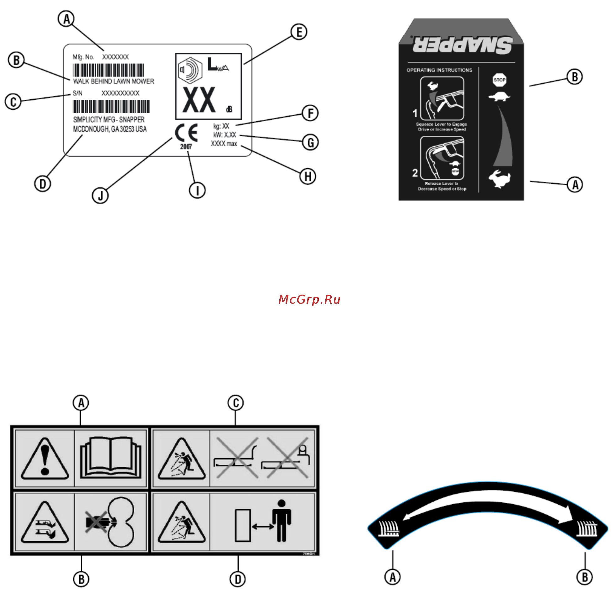 Snapper ESPV 21675 7800253 [6/21] Наклейки