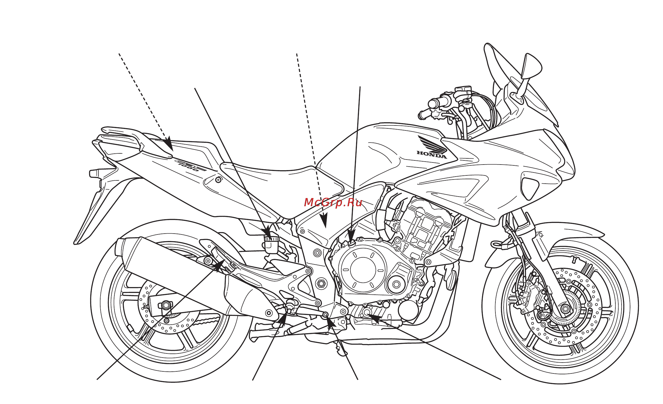 Honda CBF1000A (2010) Инструкция по эксплуатации онлайн [18/144] 11462