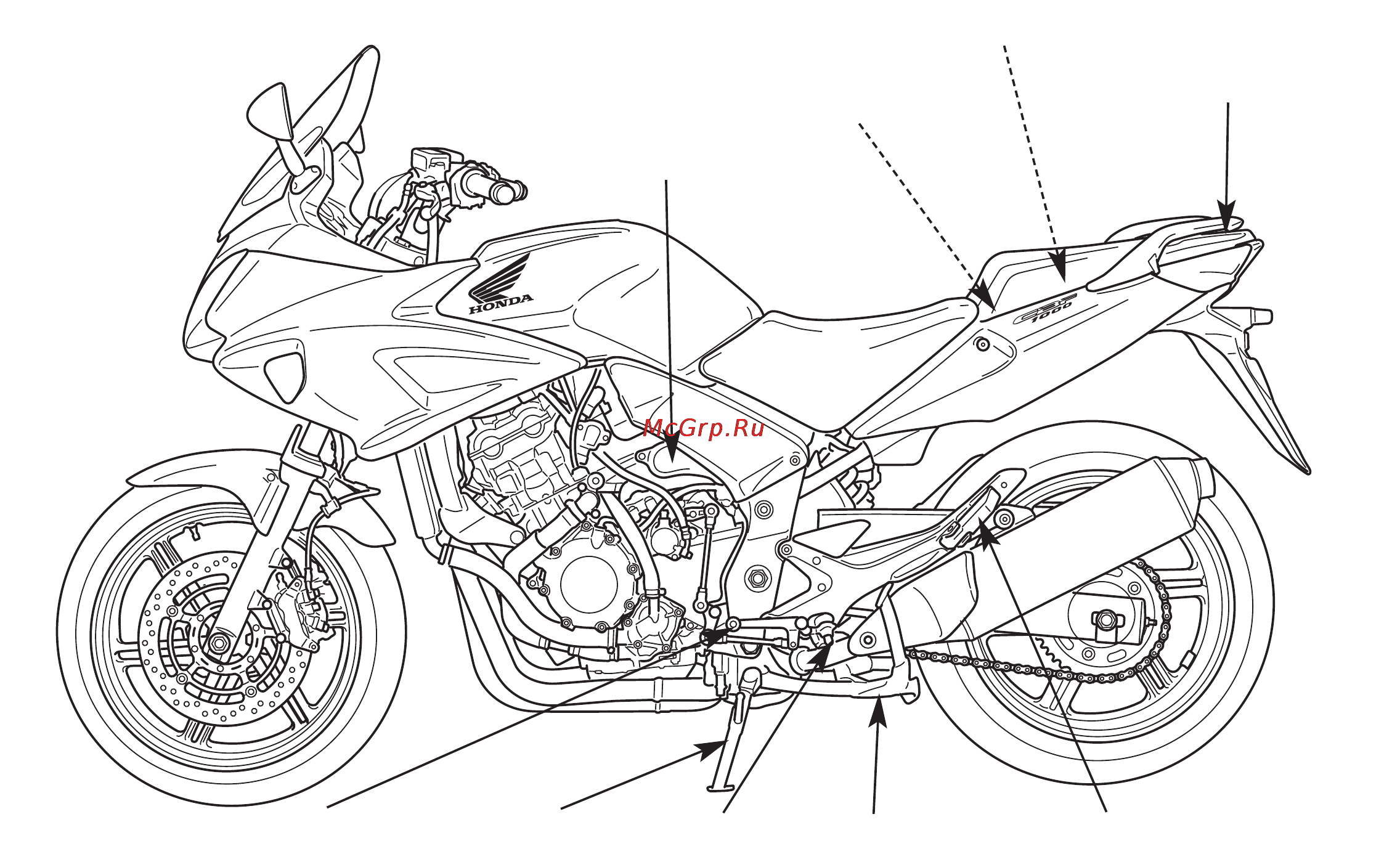 Honda CBF1000A (2010) Инструкция по эксплуатации онлайн [19/144] 11462