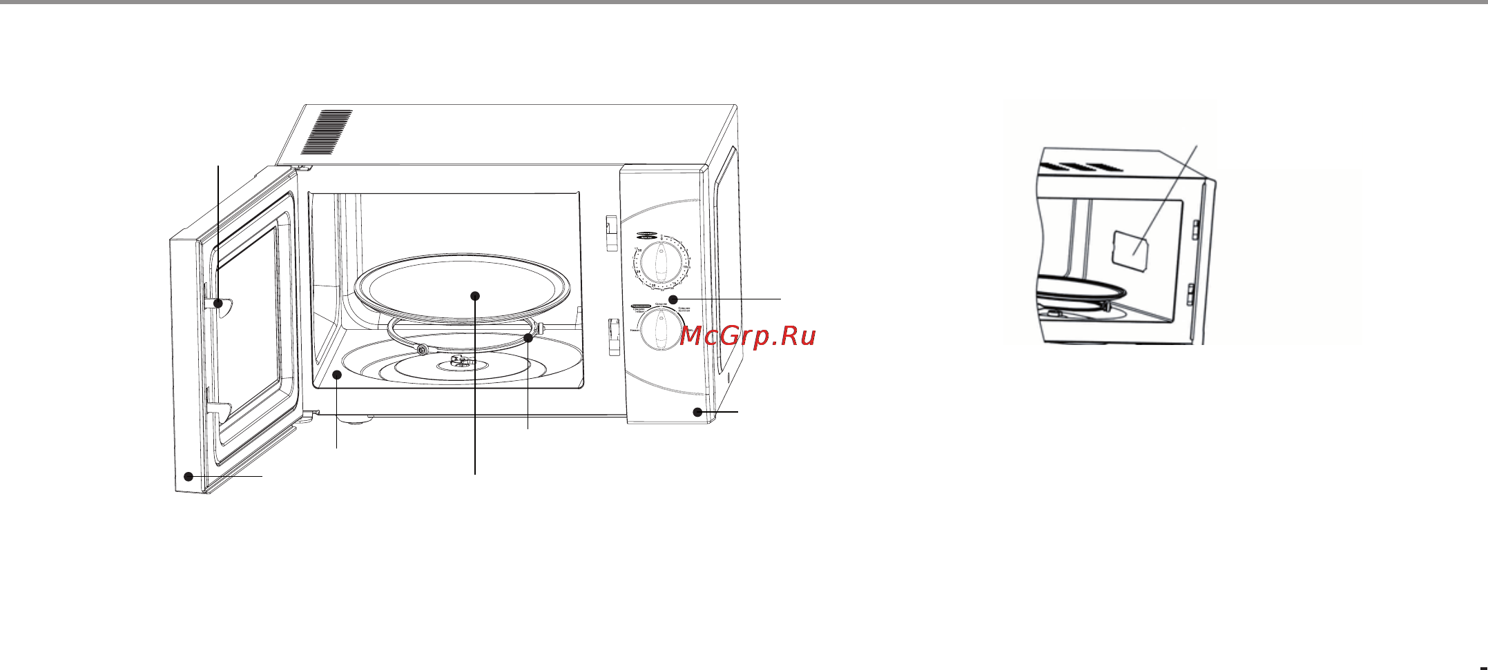 Haier MMW50X [13/28] Основные части микроволновой печи