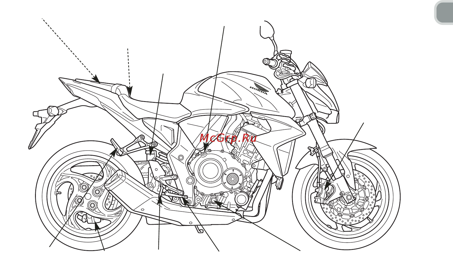 Honda CB1000RA (2010) [19/160] Безопасность эксплуатации мотоцикла