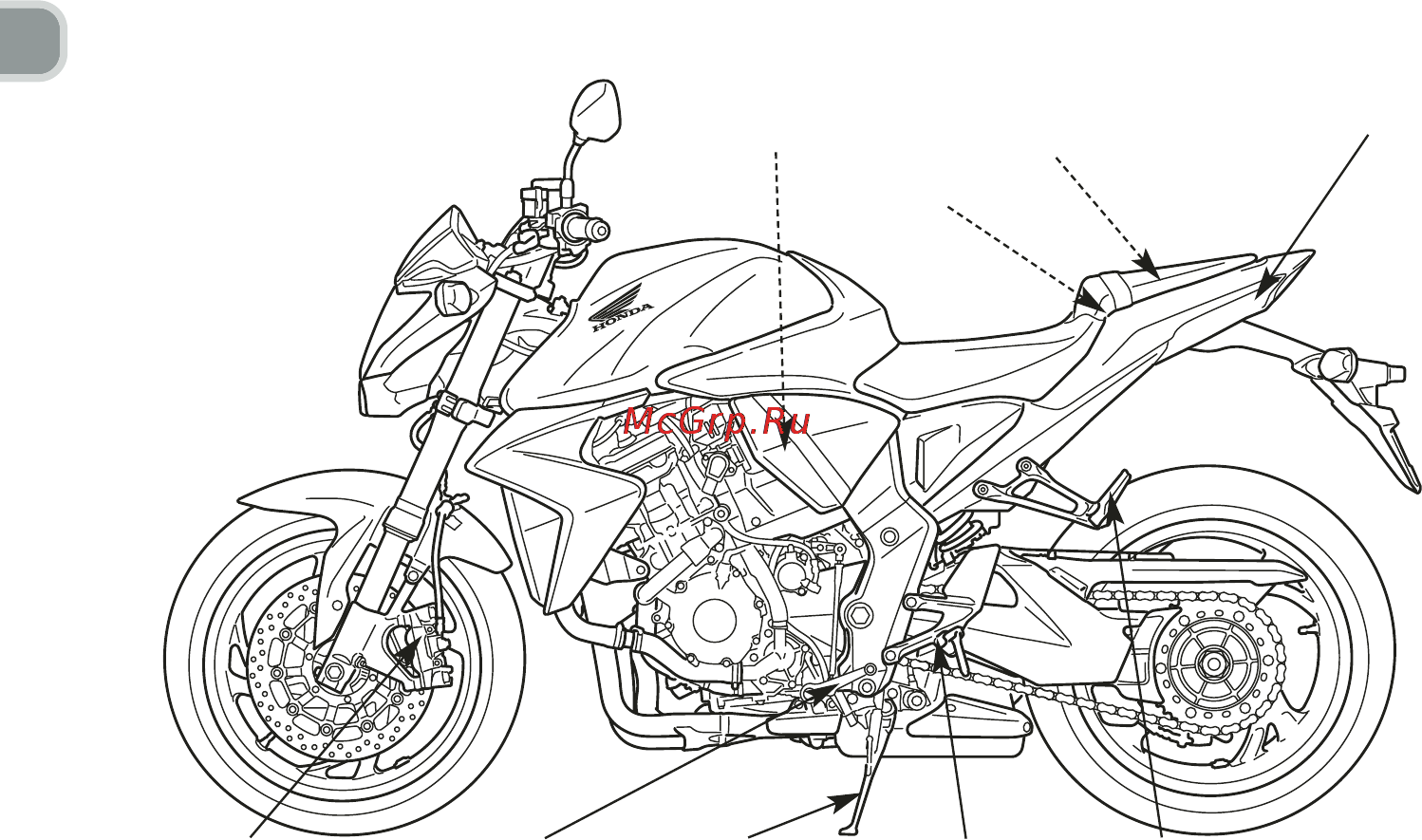 Honda CB1000RA (2010) [20/160] Безопасность эксплуатации мотоцикла