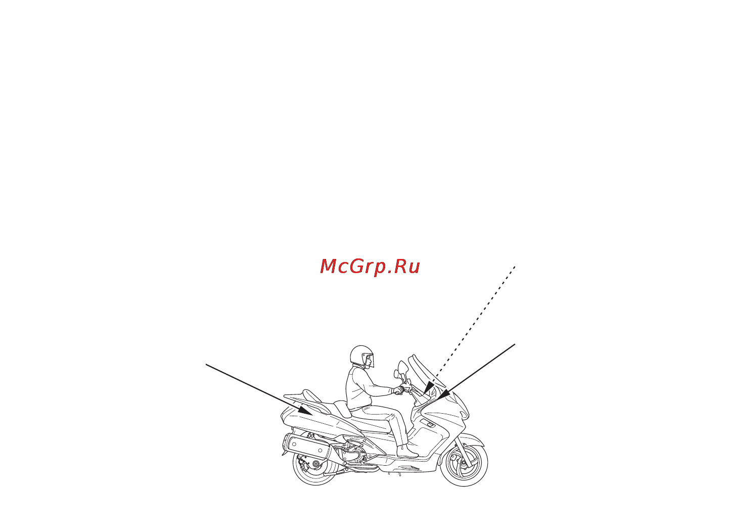 Honda Silver Wing ABS [15/146] Максимальная допустимая нагрузка ниже приводятся значения максимально допустимой нагрузки для данного скутера максимальная грузоподъёмность 180 кг включает вес водителя...