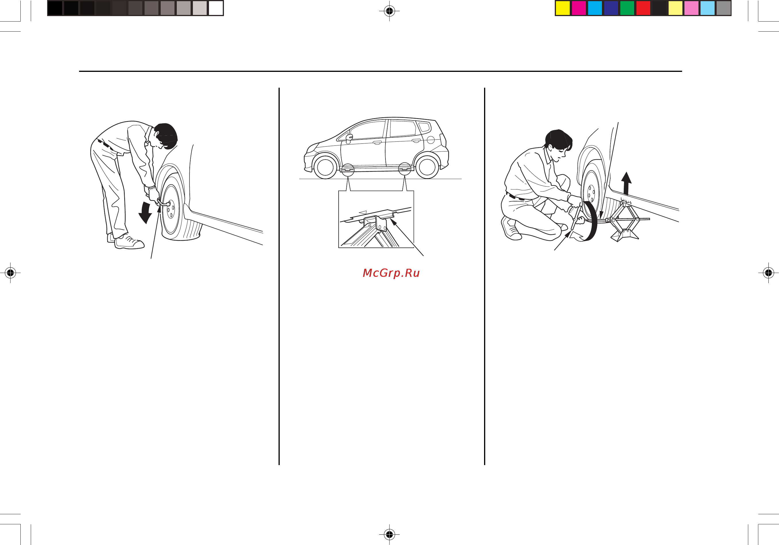 Honda Jazz (2006) [352/408] Замена поврежденного колеса