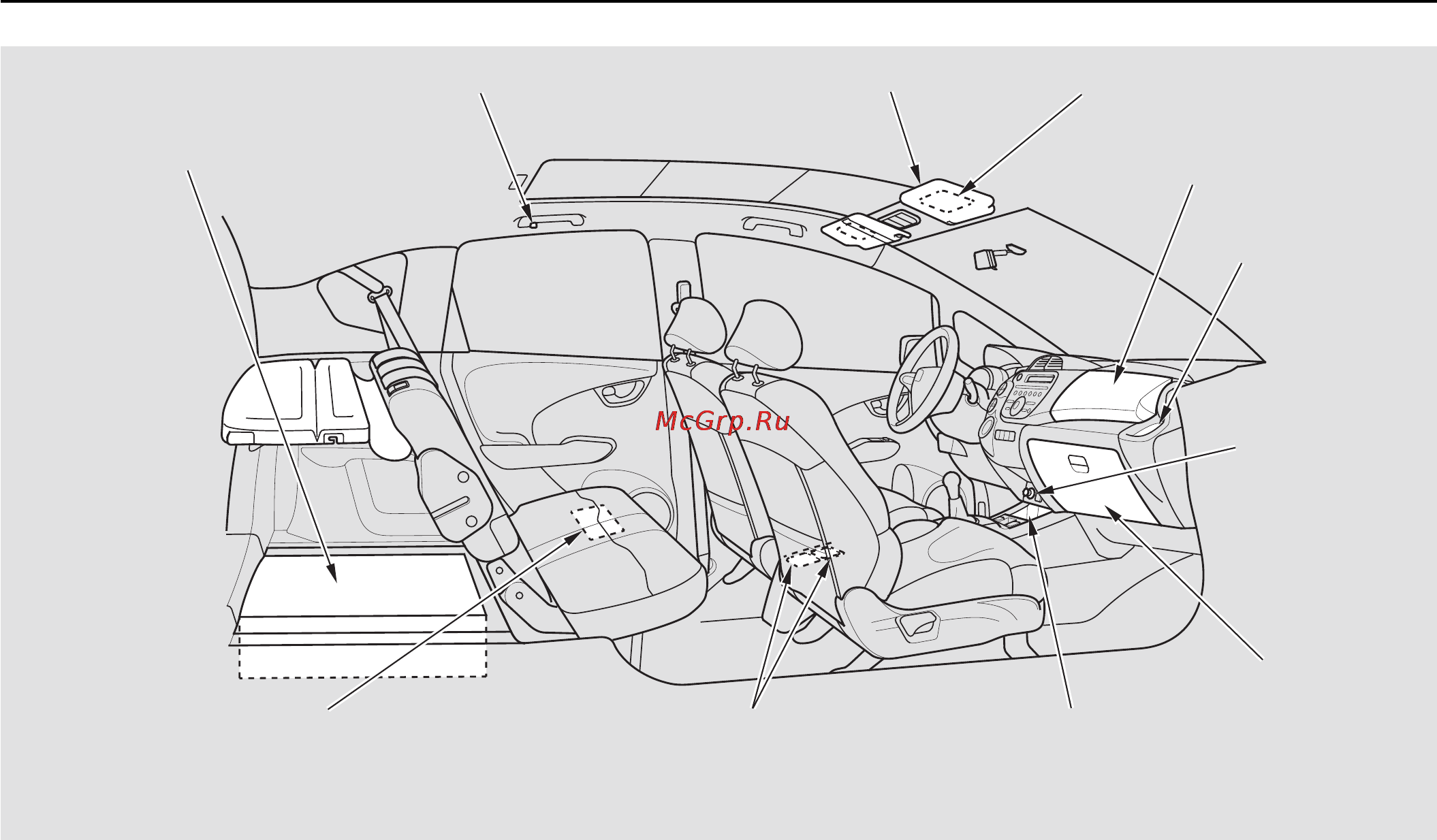 Honda Jazz (2009) [169/401] Отделения для размещения мелких предметов