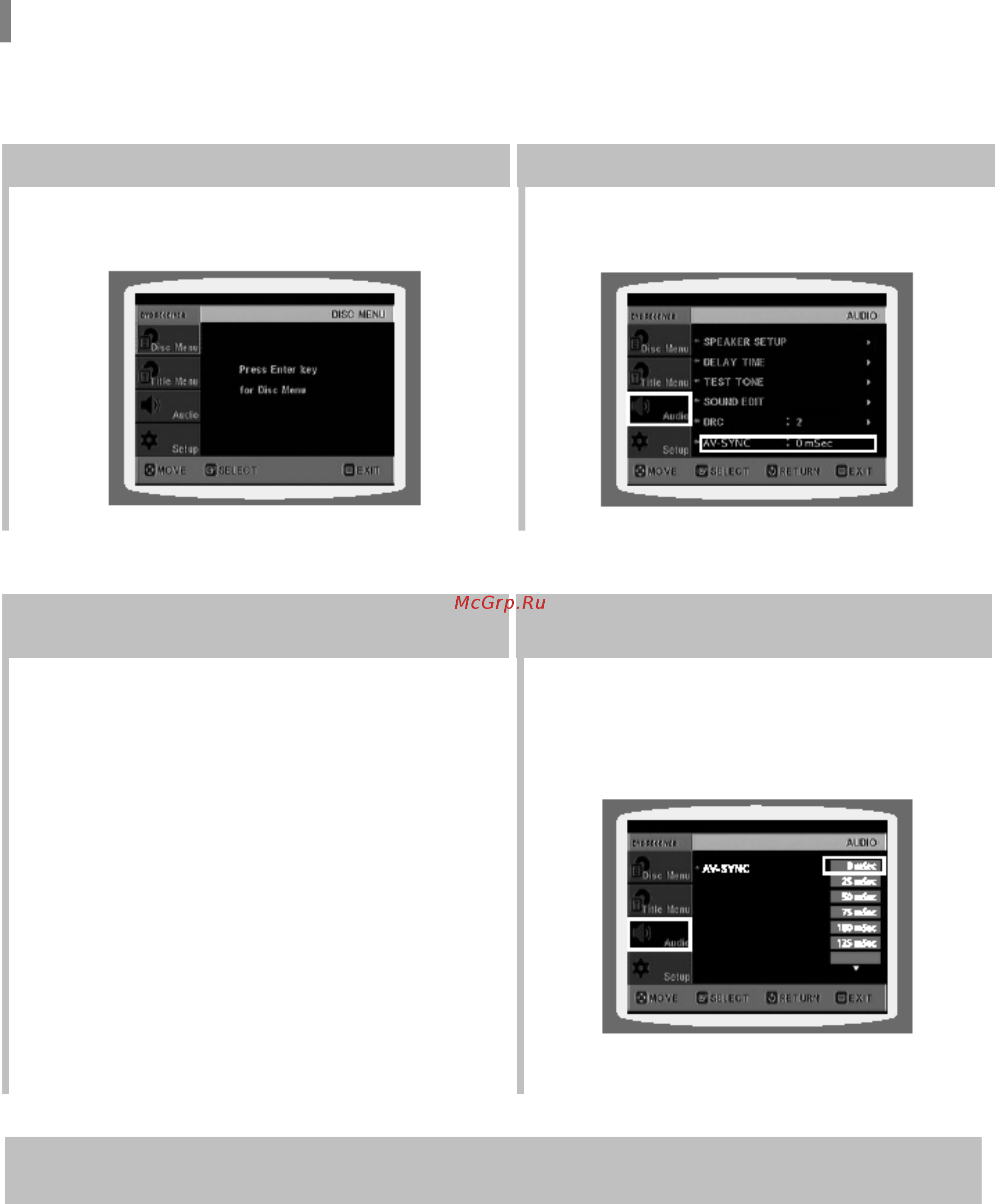 Samsung HT-TP12 [48/63] Настройка функции av sync