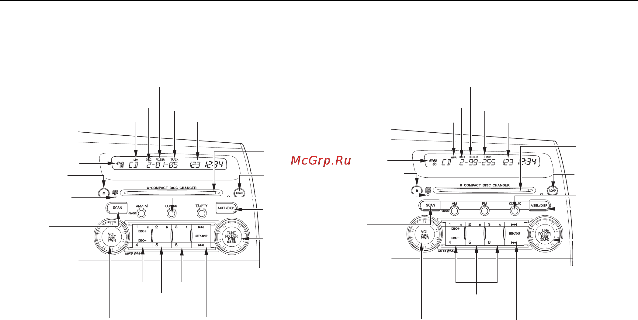 Honda Civic 4D (2009г.) [180/356] Аудиосистемы варианты d e f и g