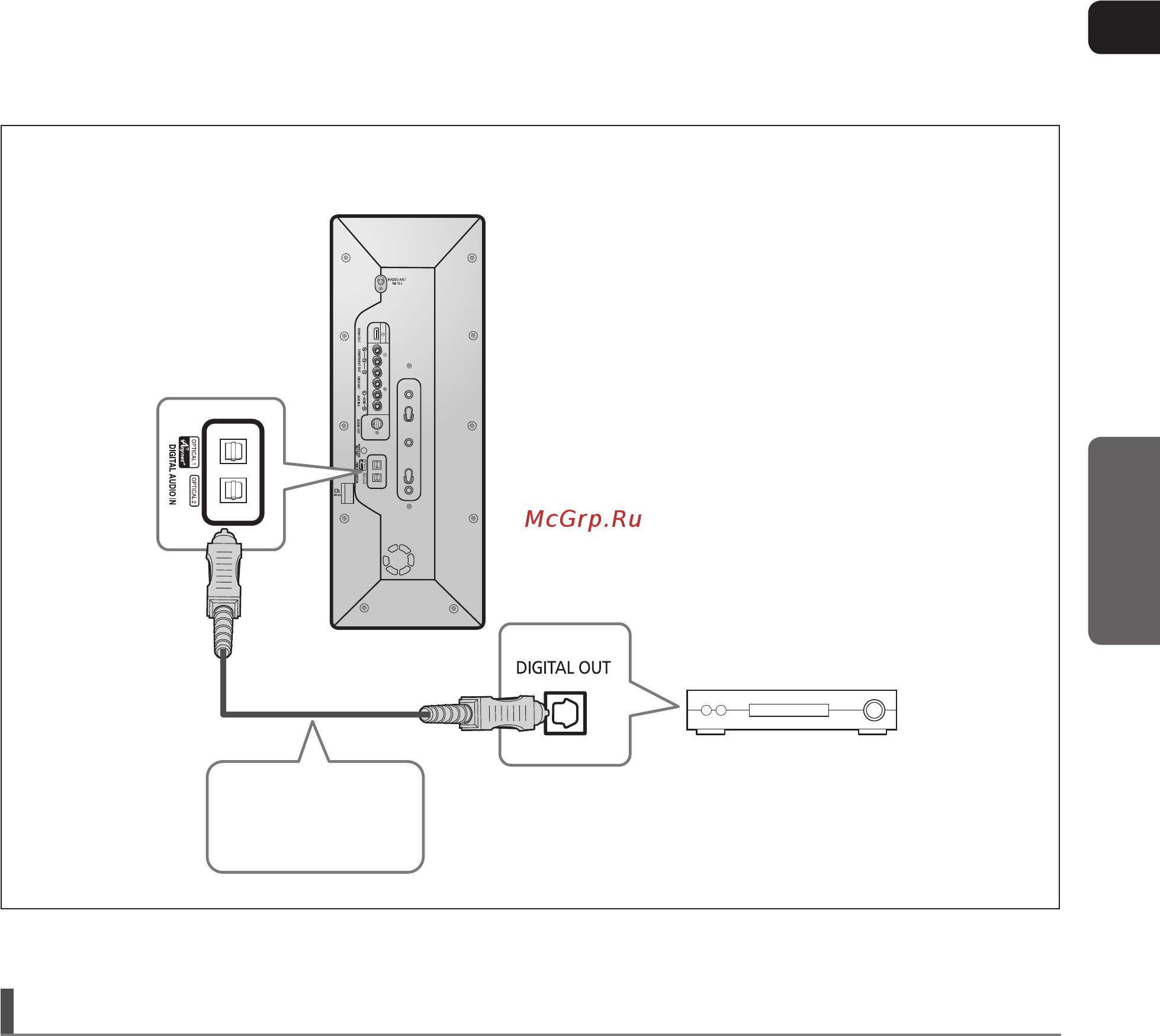Samsung HT-TKX500 [26/85] Оптокабель приобретается отдельно