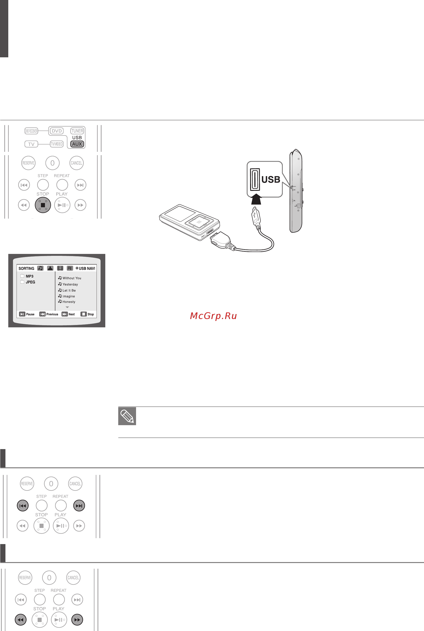 Samsung HT-TKX500 [45/85] Воспроизведение медиафайлов с использованием функции usb хоста