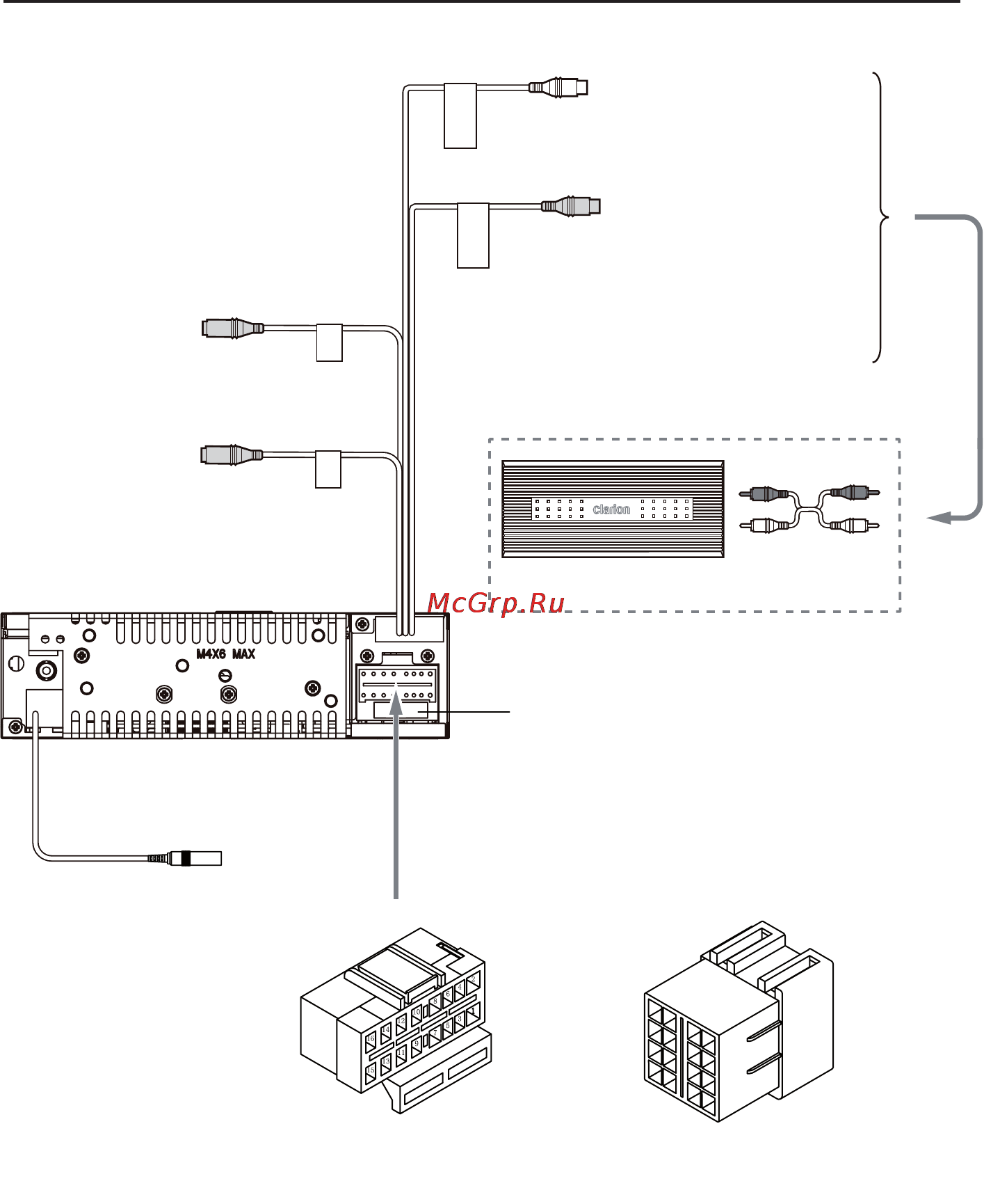 Clarion CZ 301E [26/28] Проводка и подсоединения