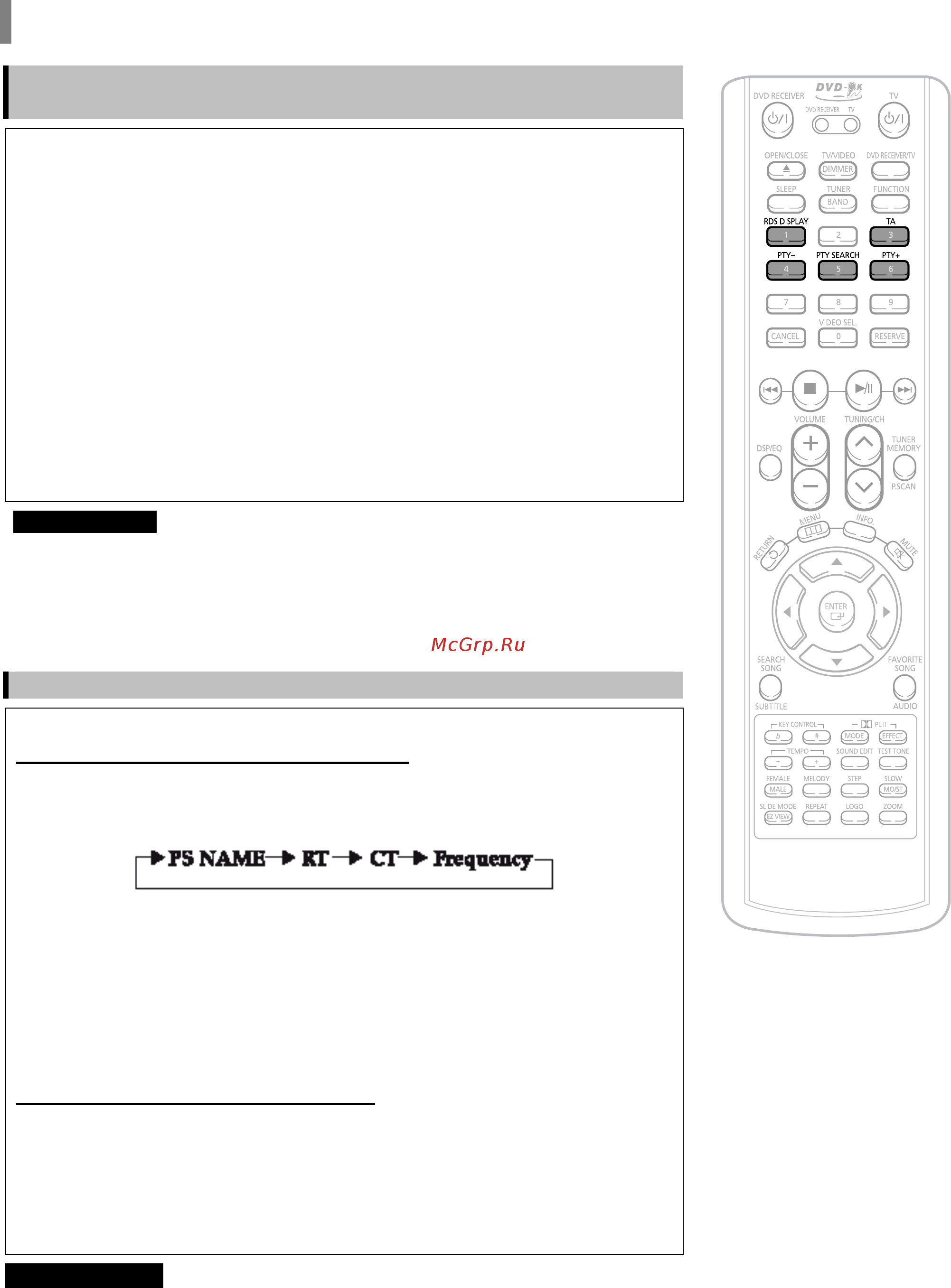Samsung HT-KP30 [81/95] Чтобы вывести на дисплей сигналы rds