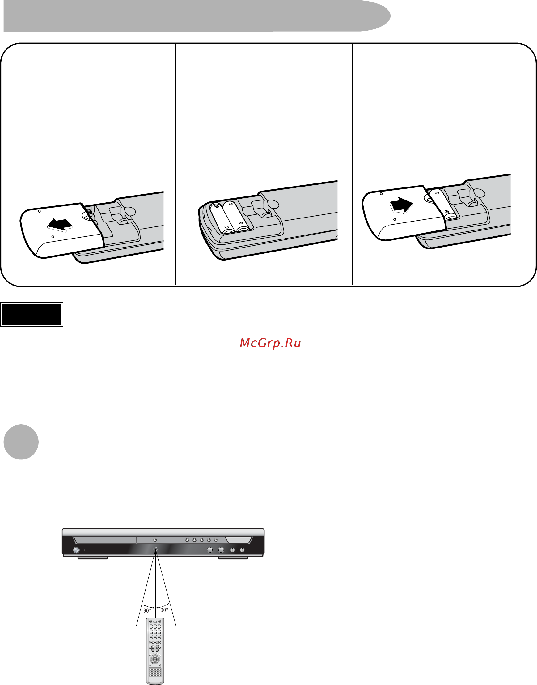 Samsung HT-TKP15 (комплект) [12/89] Диапазон действия пульта дистанционного управления