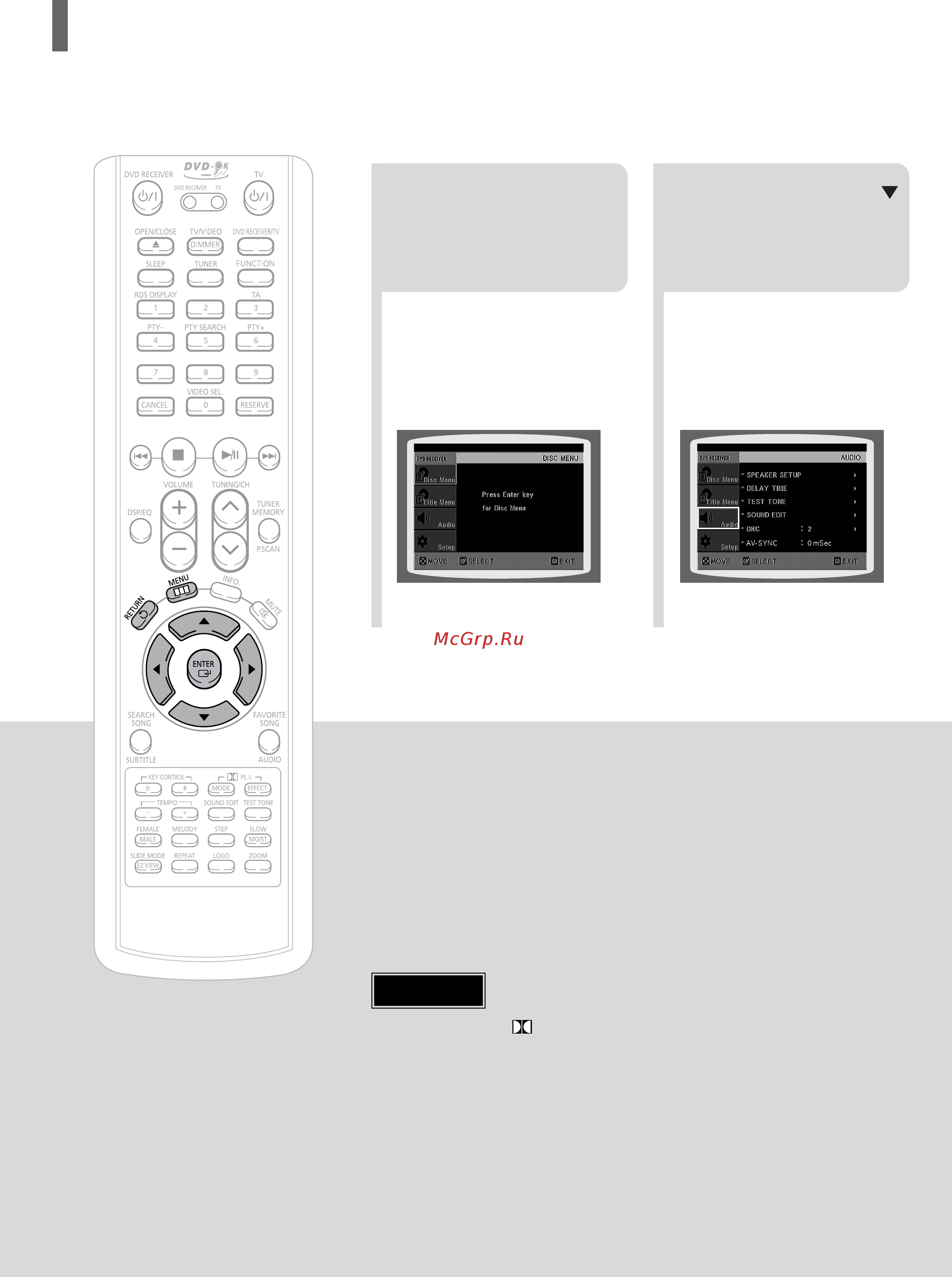 Samsung HT-KP10 [47/89] I установка времени задержки