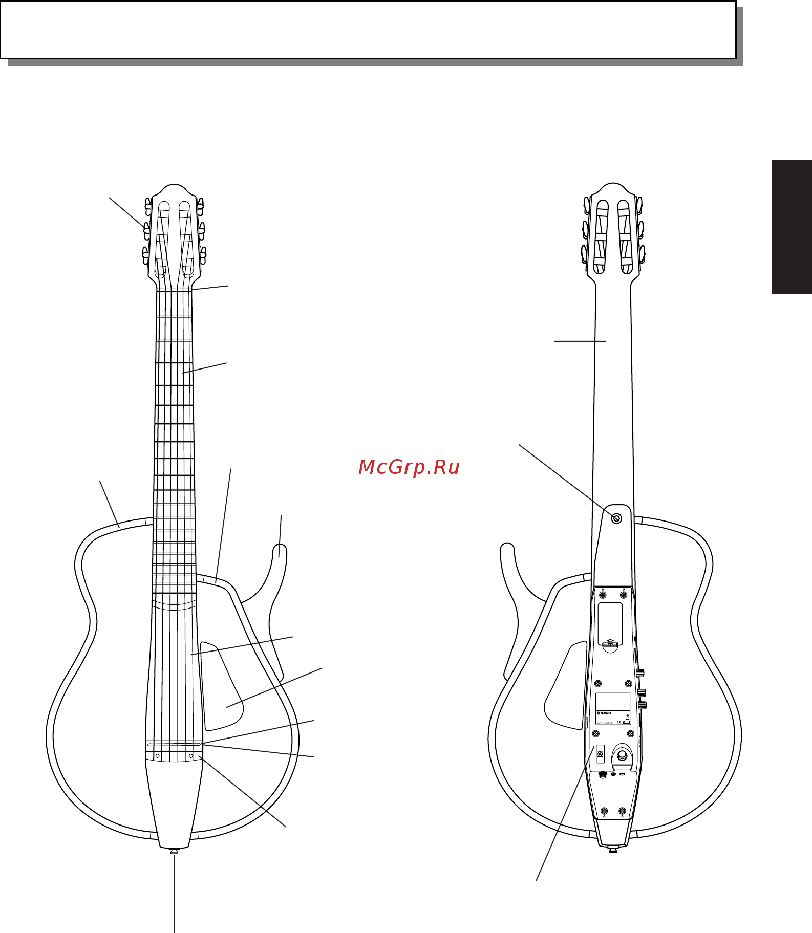 Yamaha SLG100N [4/14] Список компонентов