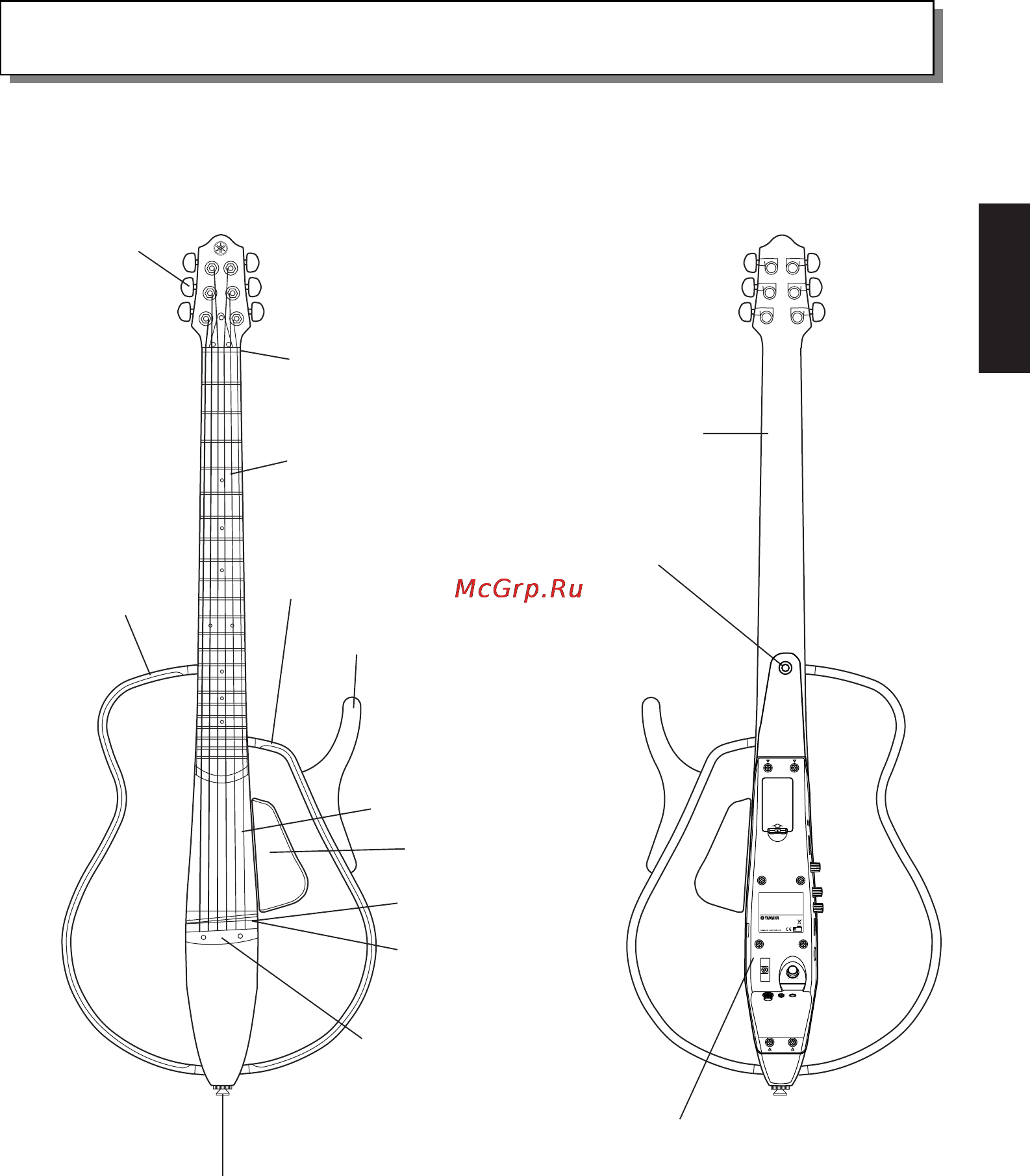 Yamaha SLG100S [4/13] Список компонентов