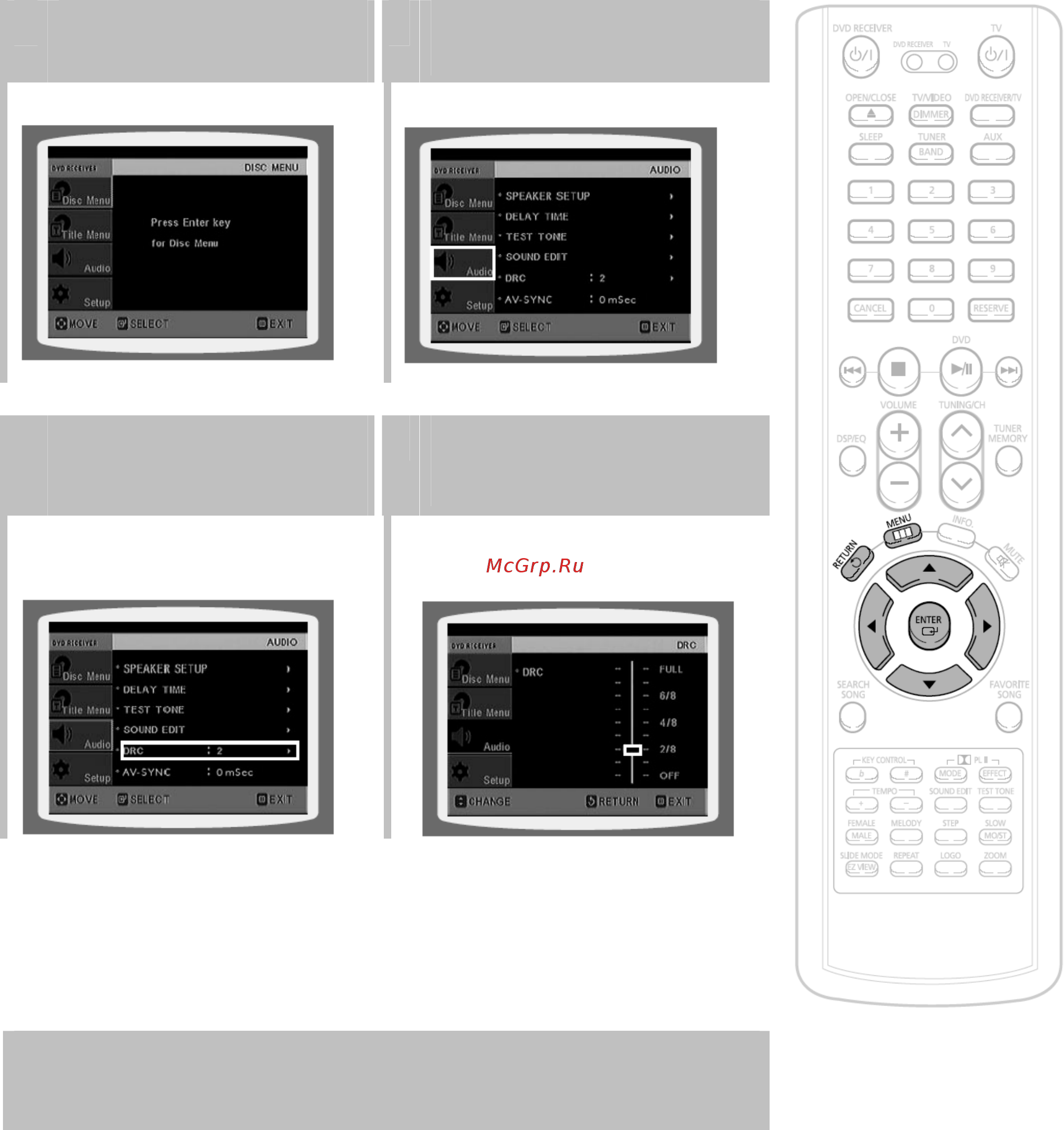 Samsung HT-KD800 [55/91] Настройка компрессии динамического диапазона