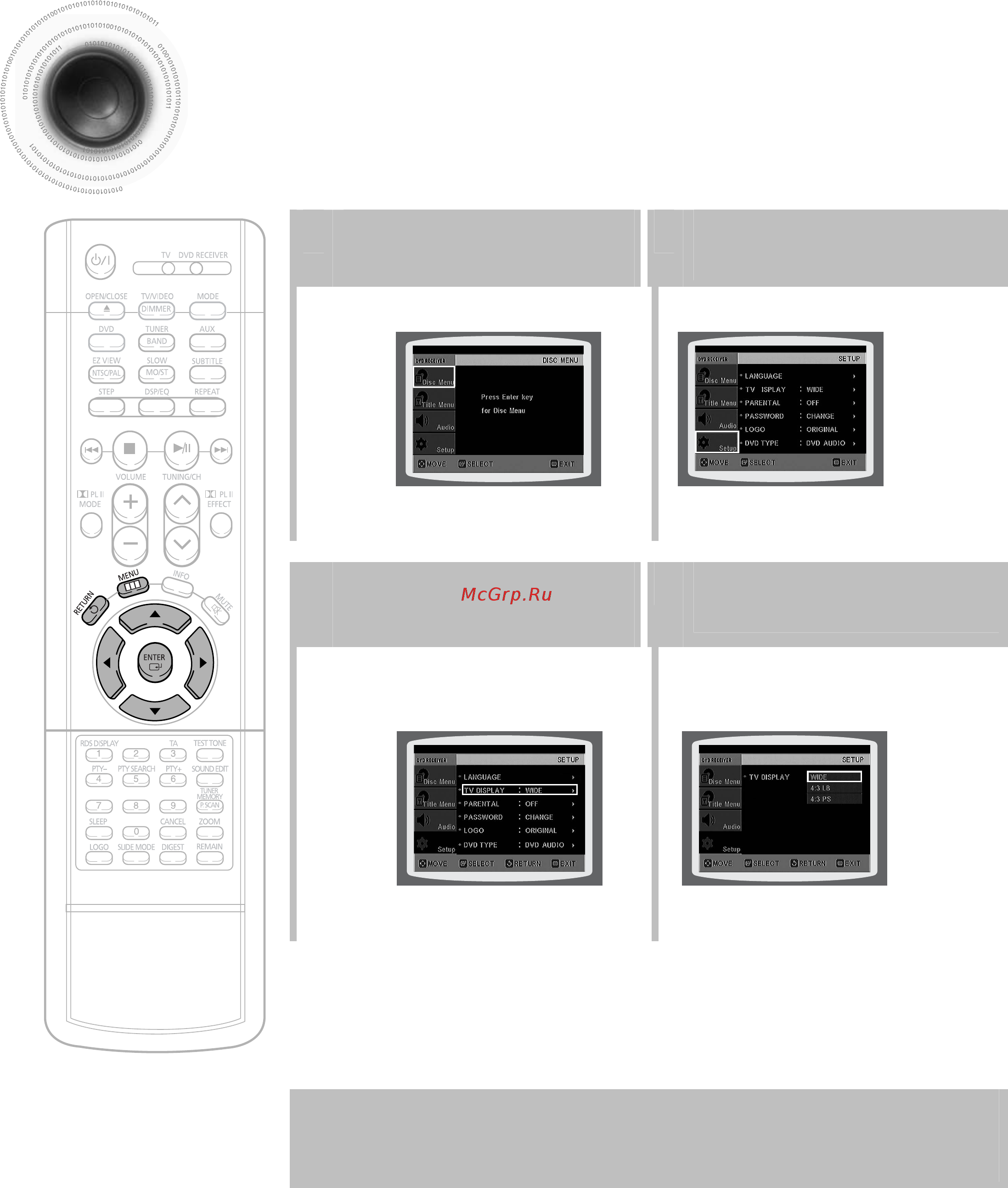 Samsung HT-DS700 [44/78] С помощью кнопок s t выберите нужный пункт меню и нажмите кнопку enter