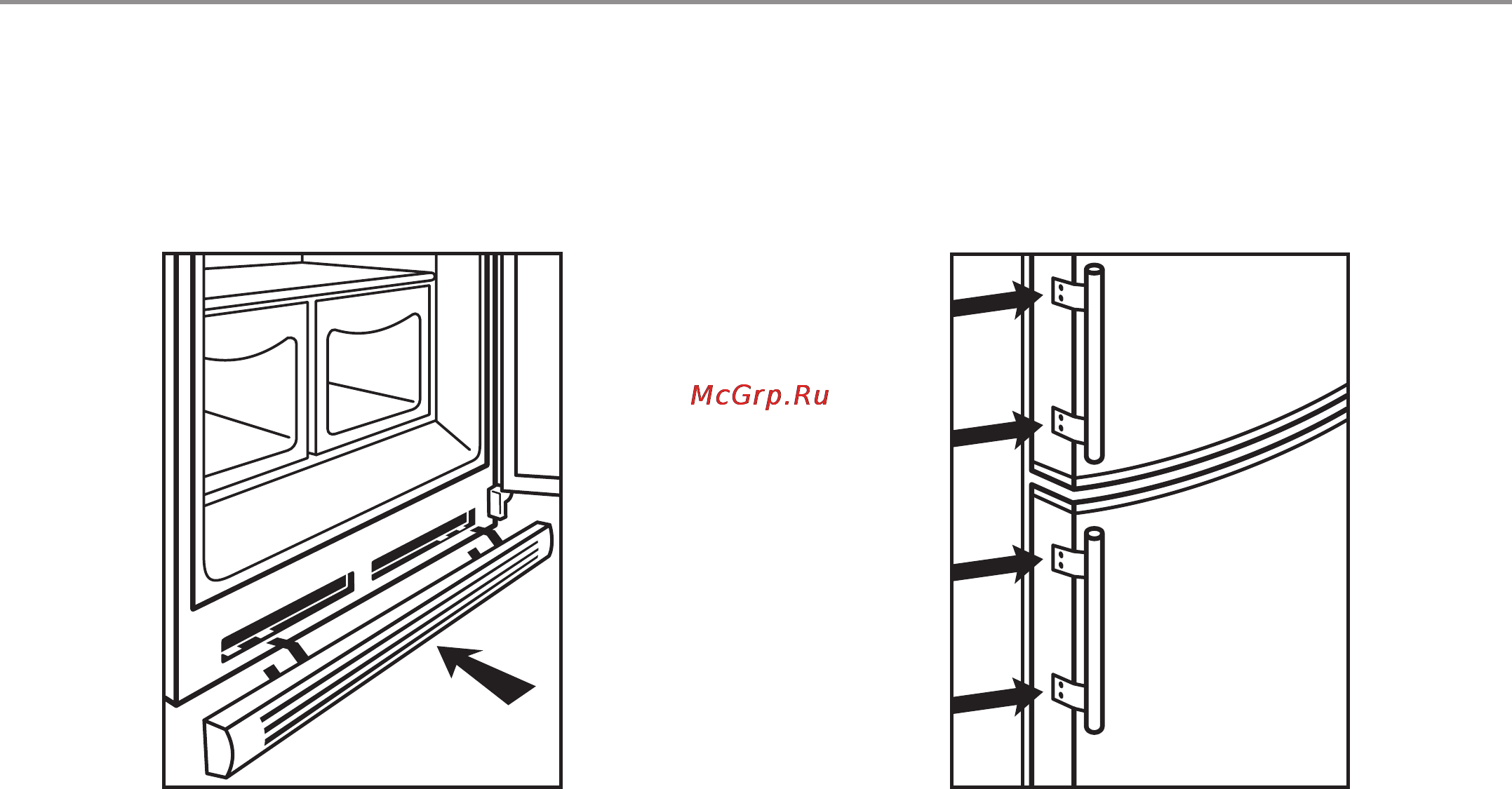 Haier HRF-516FKA [10/30] Установка нижней декоративной панели и ручек