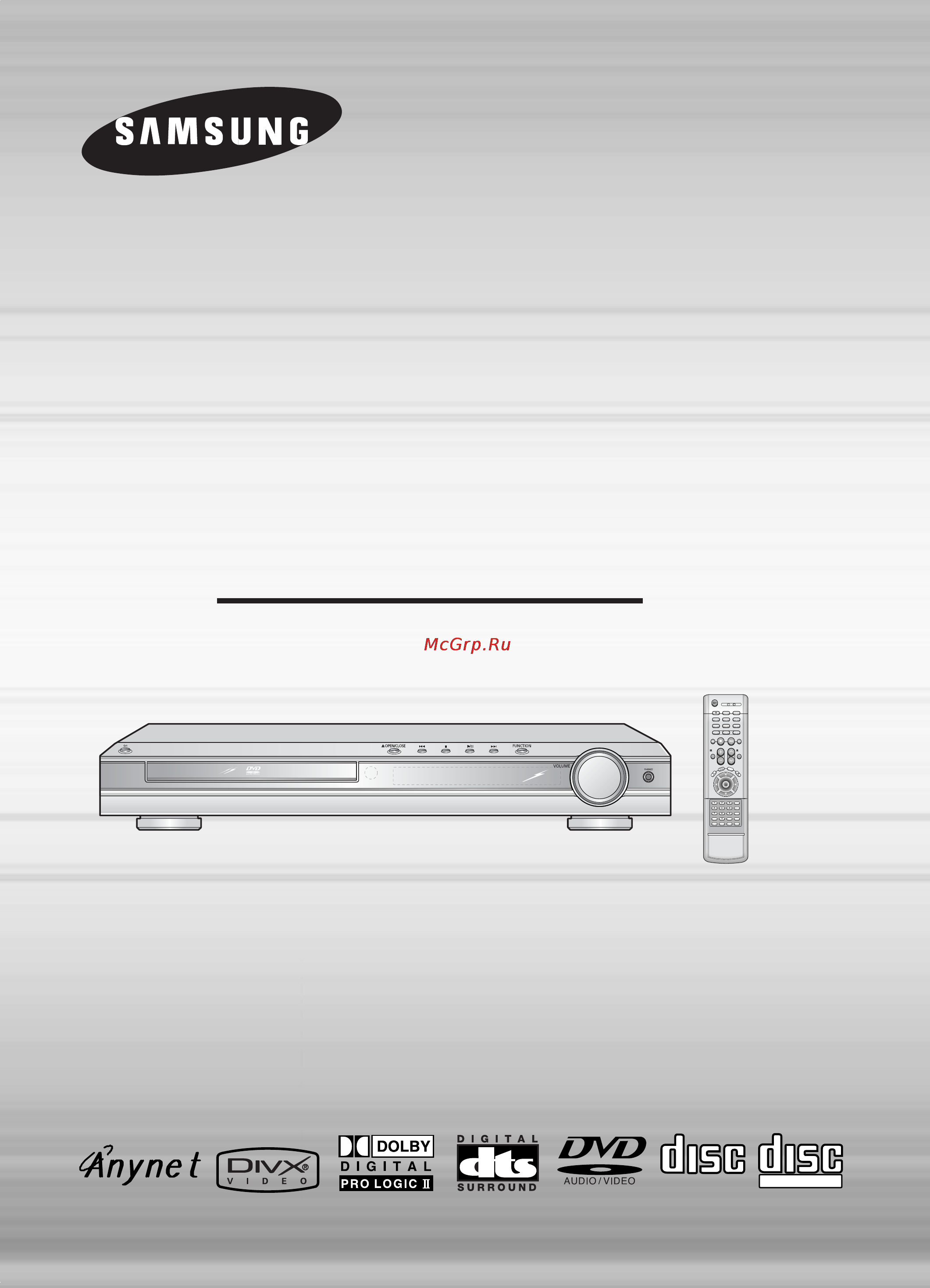 Samsung HT-DS490 Инструкция по эксплуатации онлайн
