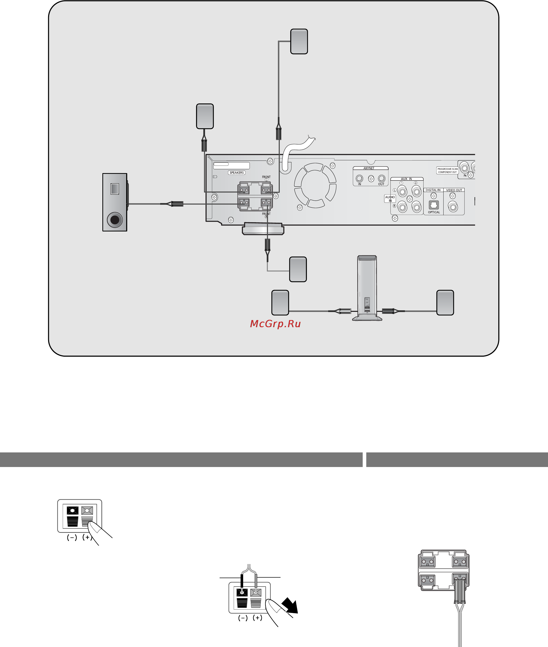Samsung HT-DS490 [13/81] Задняя панель громкоговорителя задняя панель системы