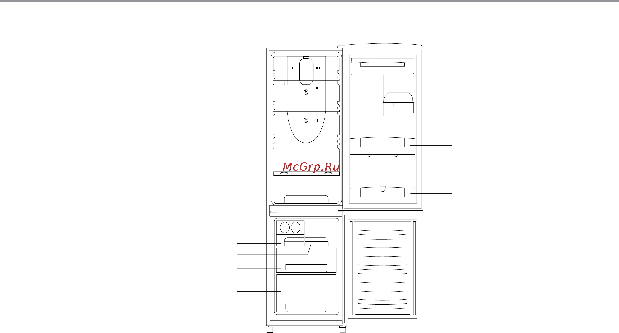 Haier HRB-331MP [13/23] Основные части холодильника