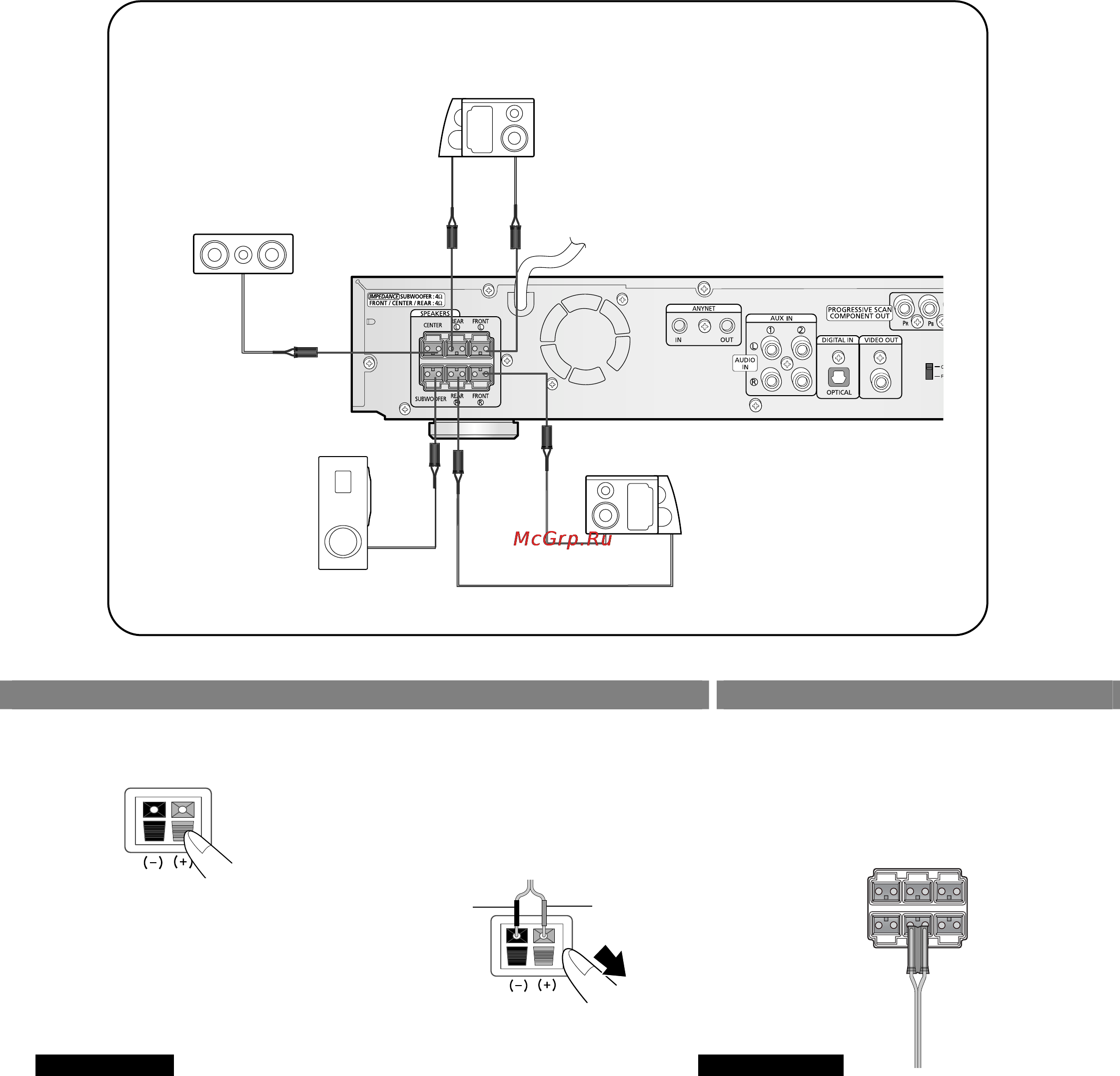 Samsung HT-DS460 [13/82] Задняя панель громкоговорителя задняя панель системы