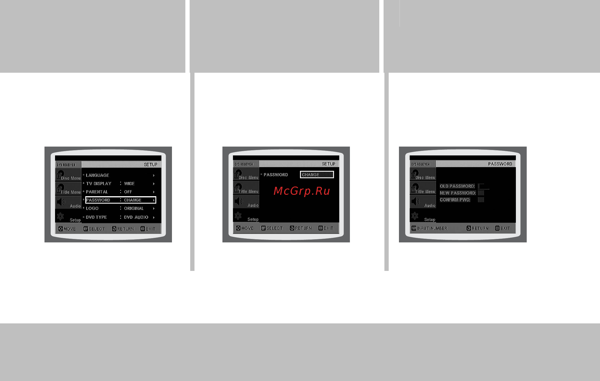 Samsung HT-DS400 [49/78] Для возврата на предыдущий уровень меню нажимайте кнопку return возврат для выхода из меню нажмите кнопку menu