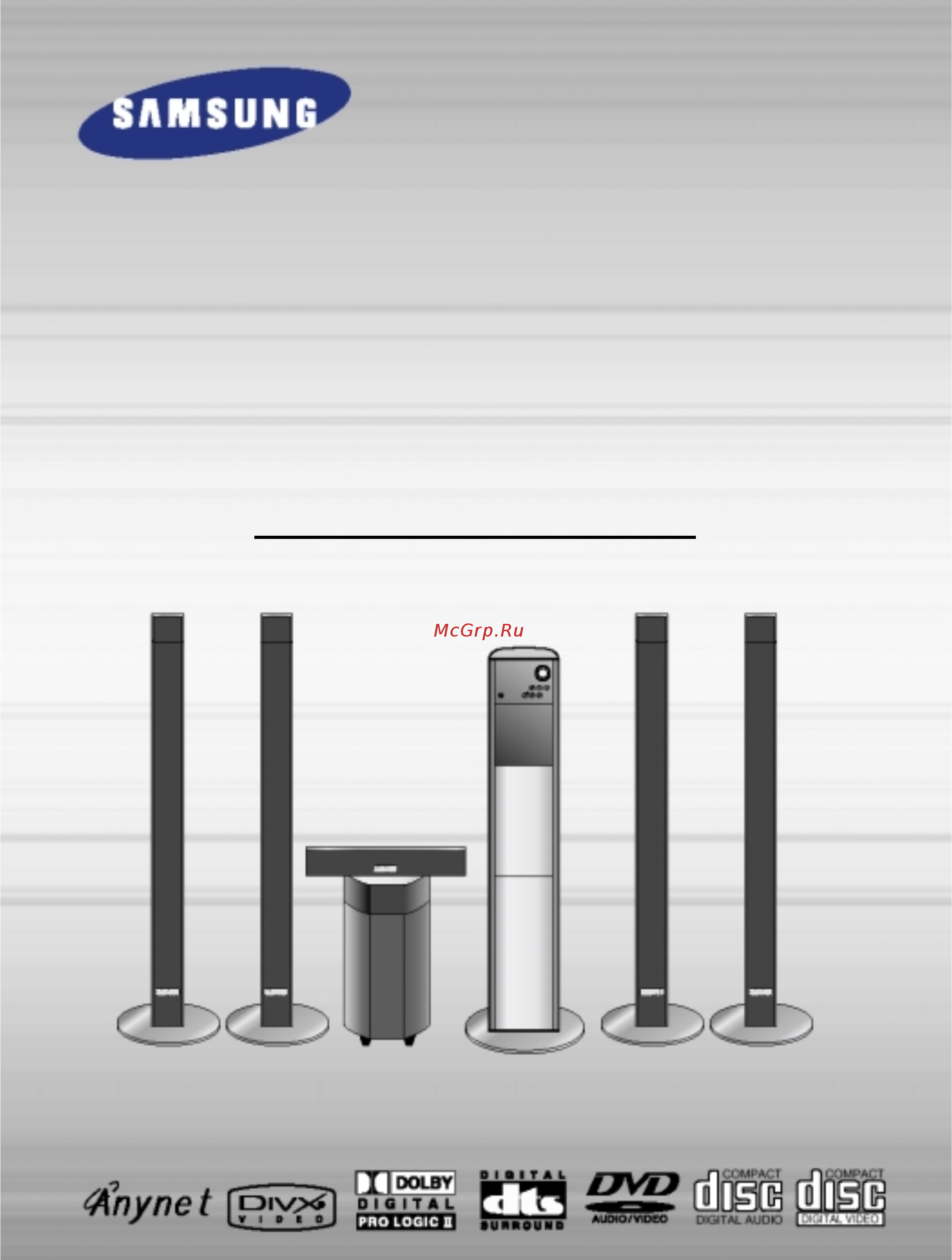 Samsung HT-DS1000 Инструкция по эксплуатации онлайн