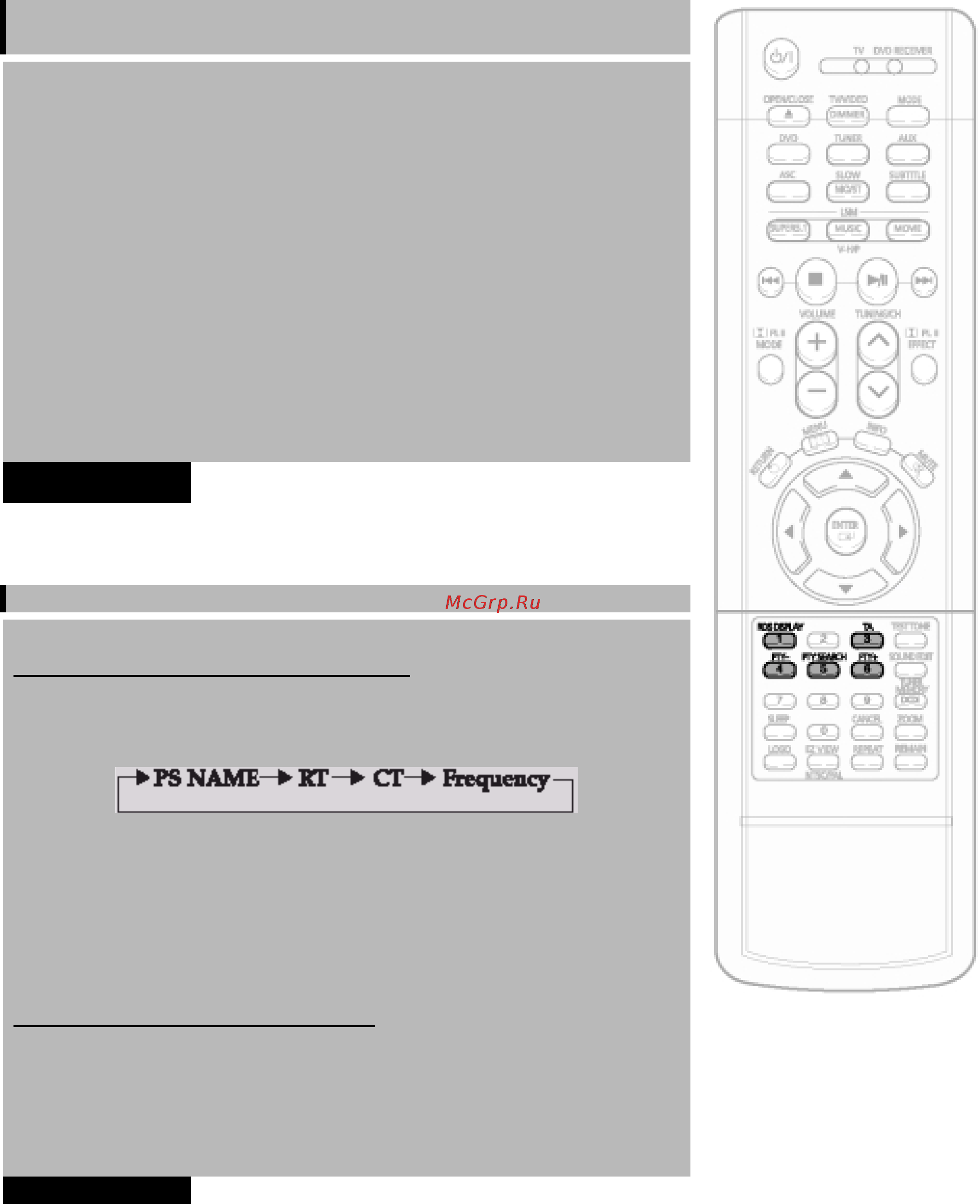 Samsung HT-DS1100 [74/85] О вещании с использованием системы rds
