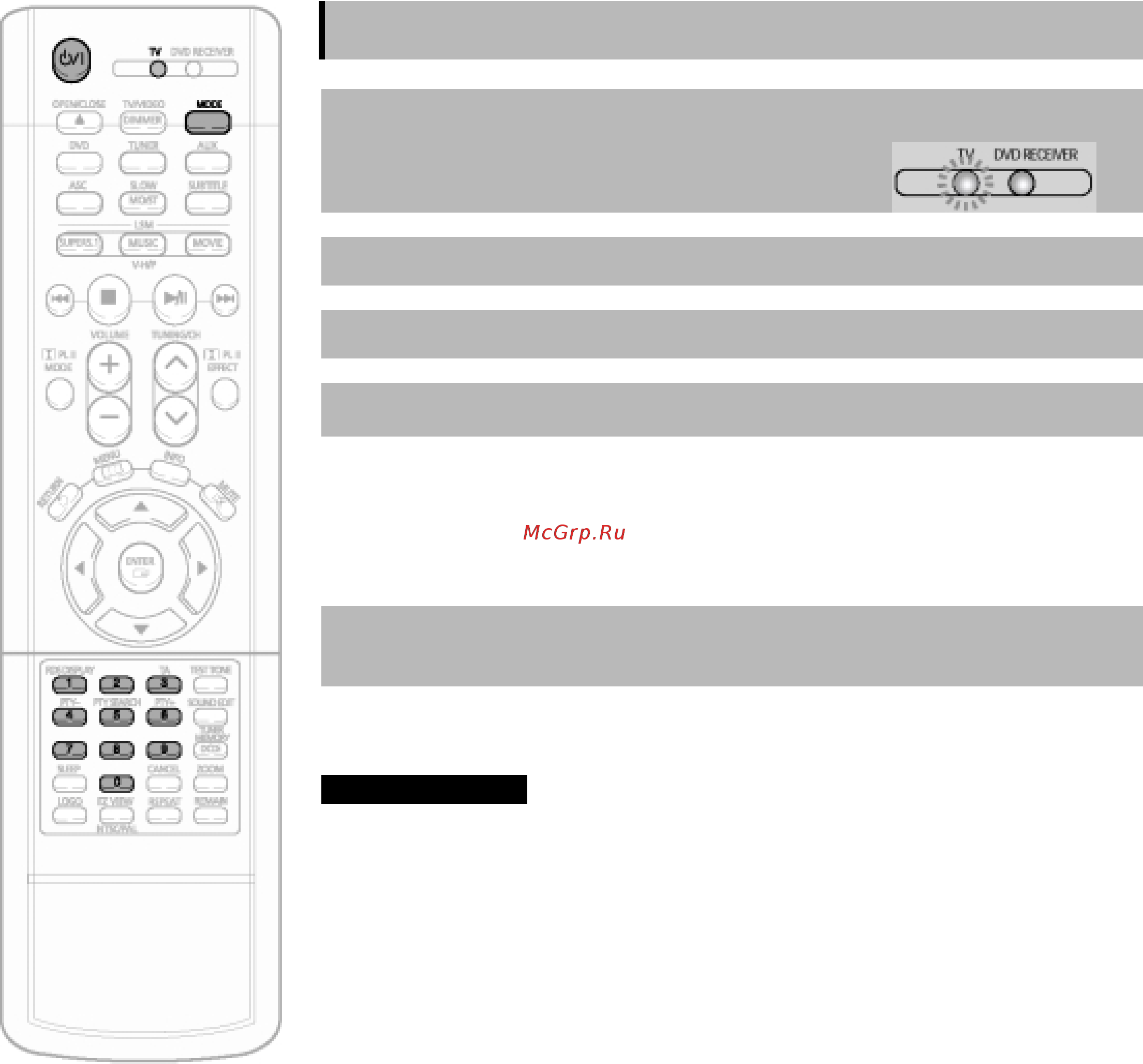 Samsung HT-DS1100 [78/85] Управление телевизором с помощью пульта дистанционного управления проигрывателя
