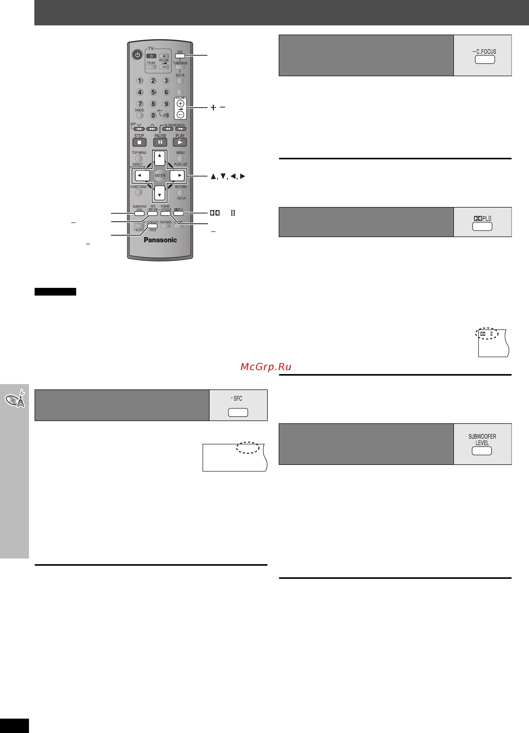 Panasonic SC-HT895 [32/88] Изменение качества звучания управление звуковым полем