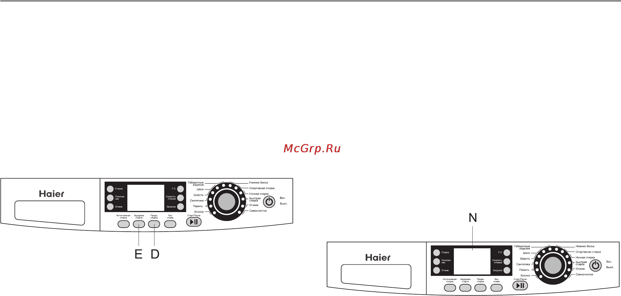 Haier HW-F1060TVE [25/39] Режимы работы