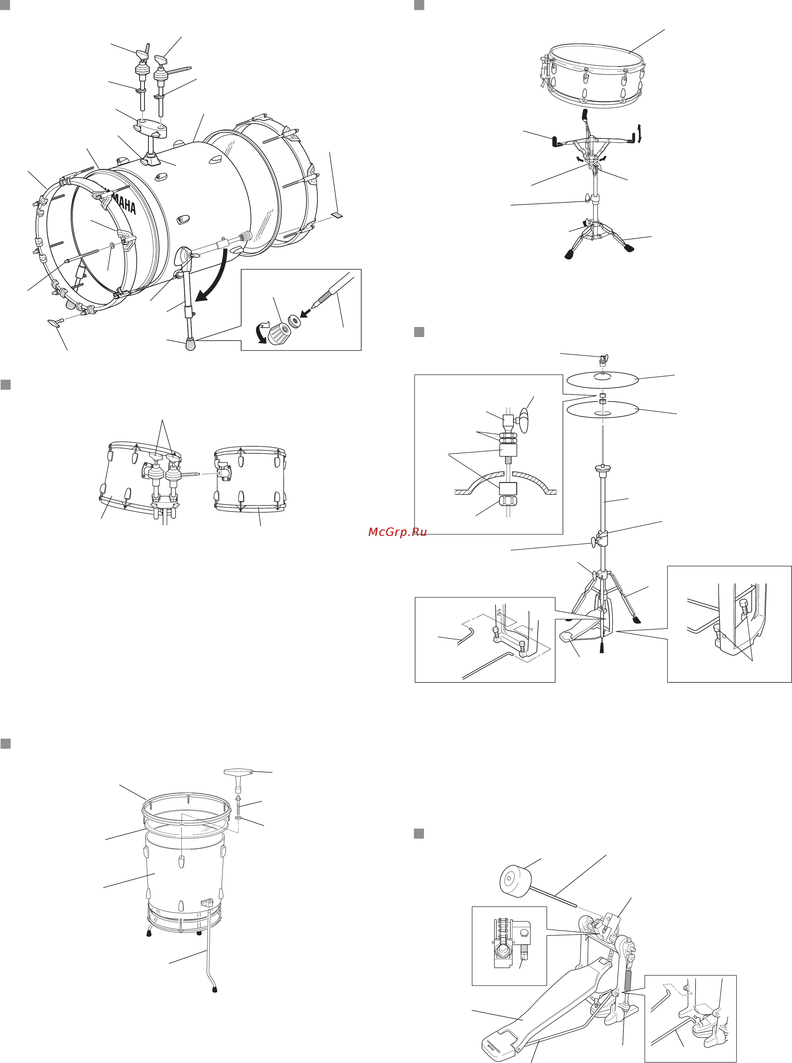 Yamaha GIGMAKER [2/3] Установка том тома