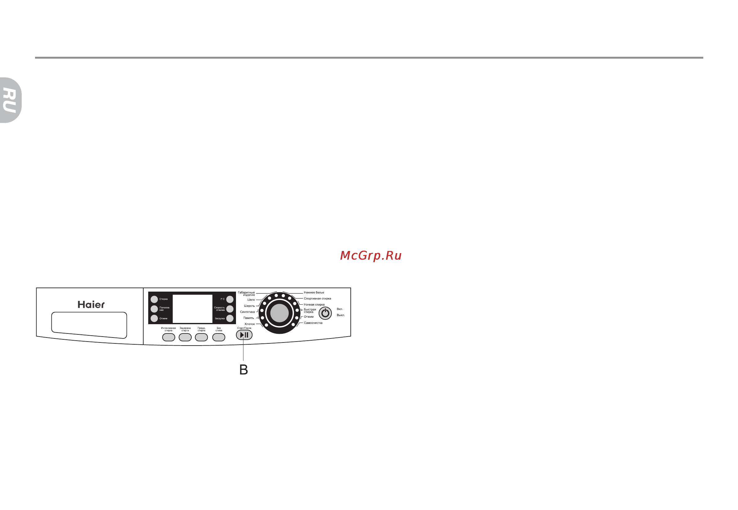 Haier HW-FS1050TXVE [24/78] Режимы работы