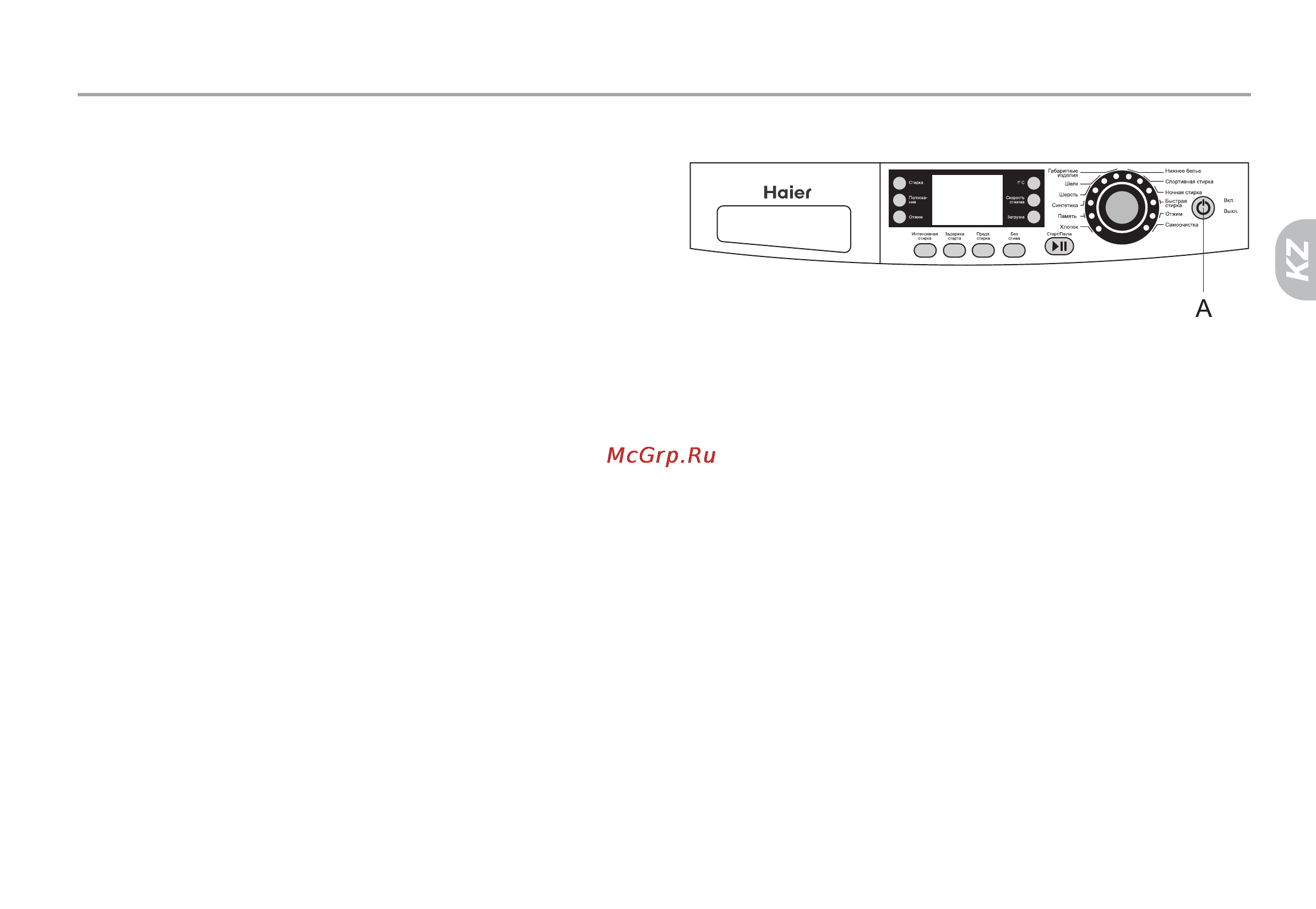 Haier HW-FS1050TXVE [53/78] Жұмыс режимдері