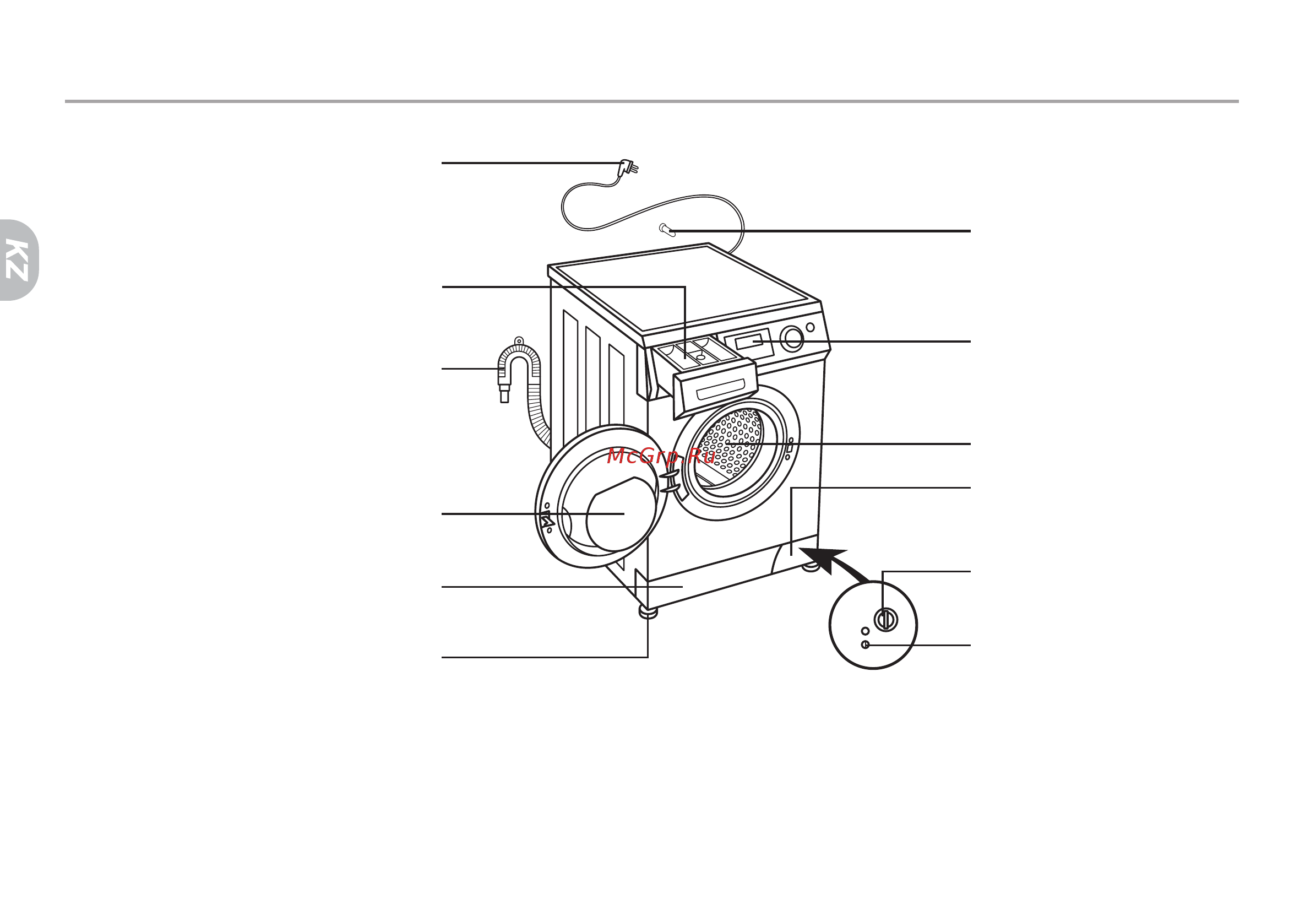 Haier HW50-12866ME [44/67] Кіржуғыш машинаның негізгі бөліктері